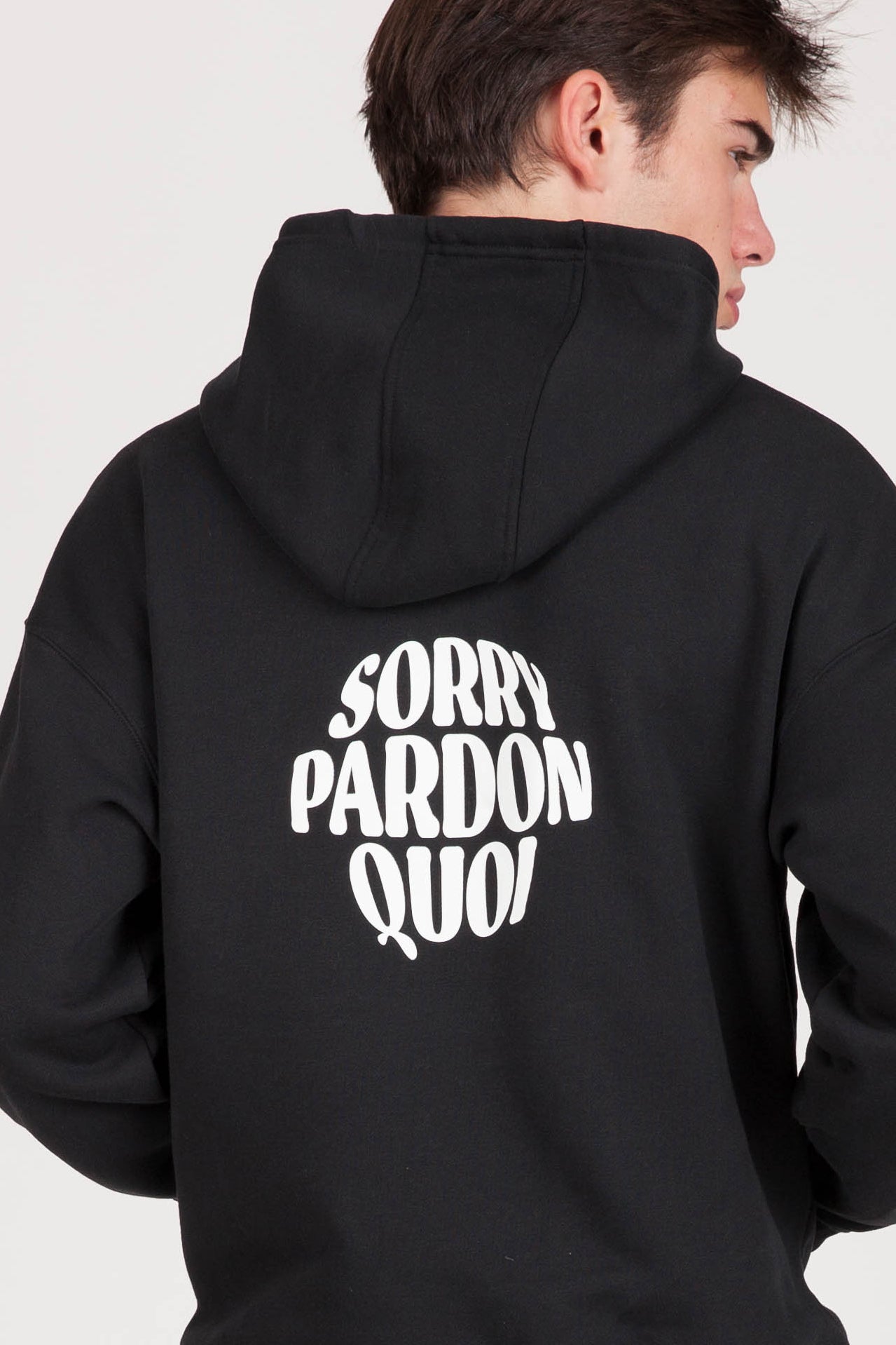 MEN'S "SORRY PARDON QUOI" TRACKSUIT IN BLACK - Lazypants