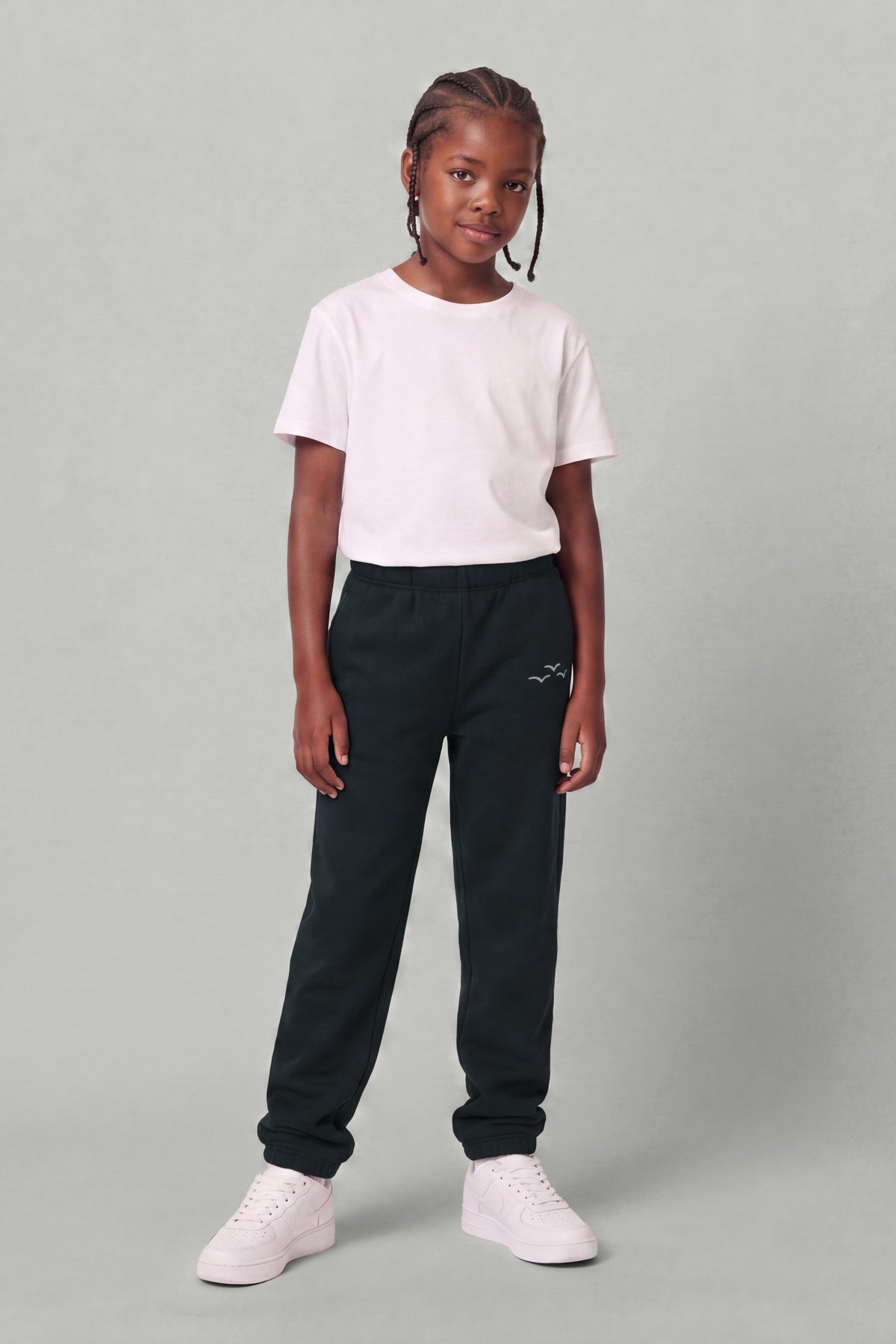 Kids Fleece Regular Fit Sweatpants in Black
