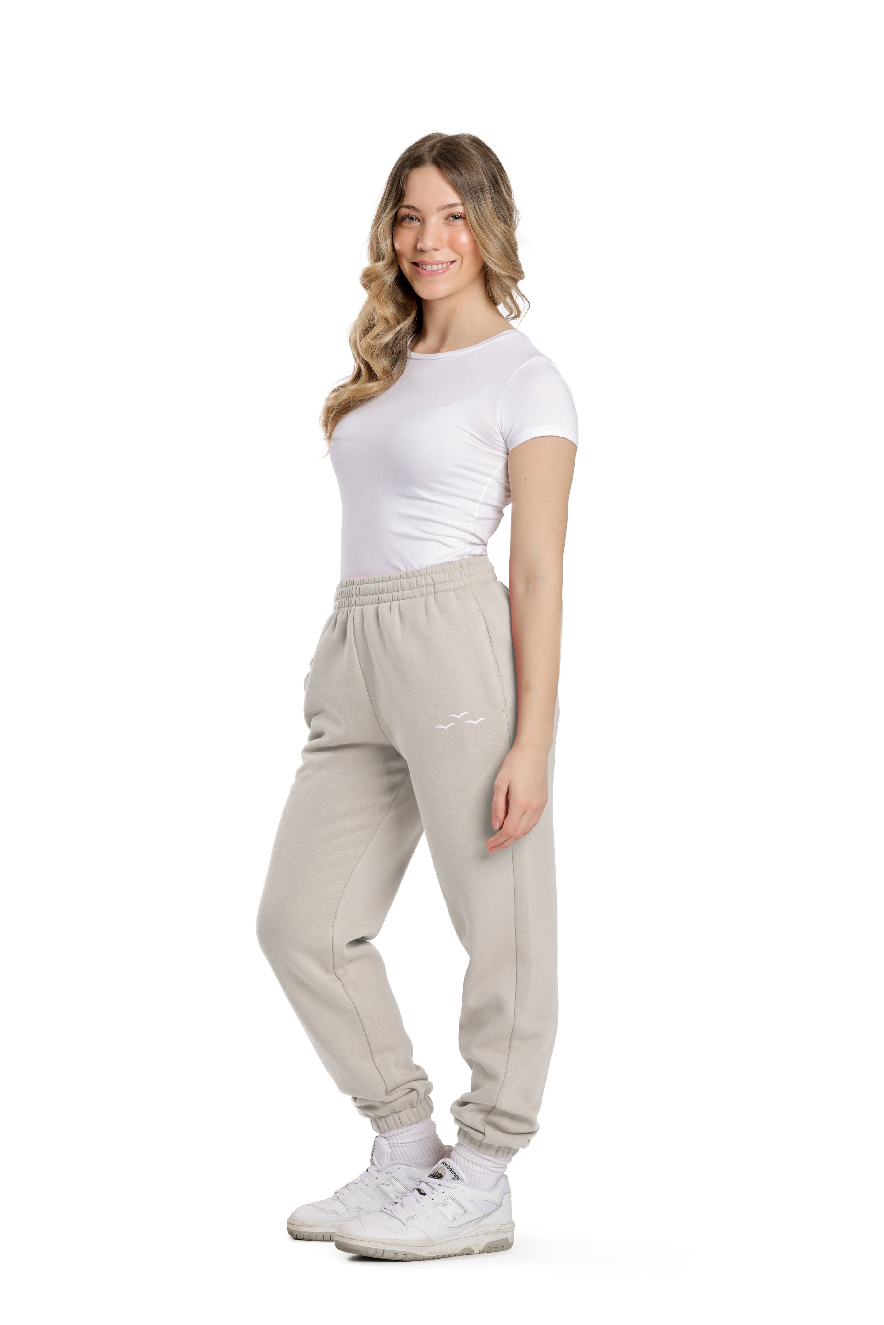 Nova premium fleece relaxed sweatpants in bone