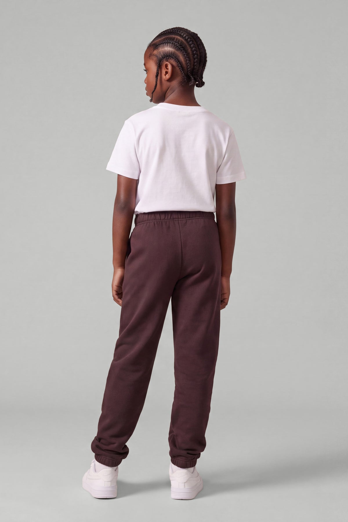 Kids Fleece Regular Fit Sweatpants in Espresso