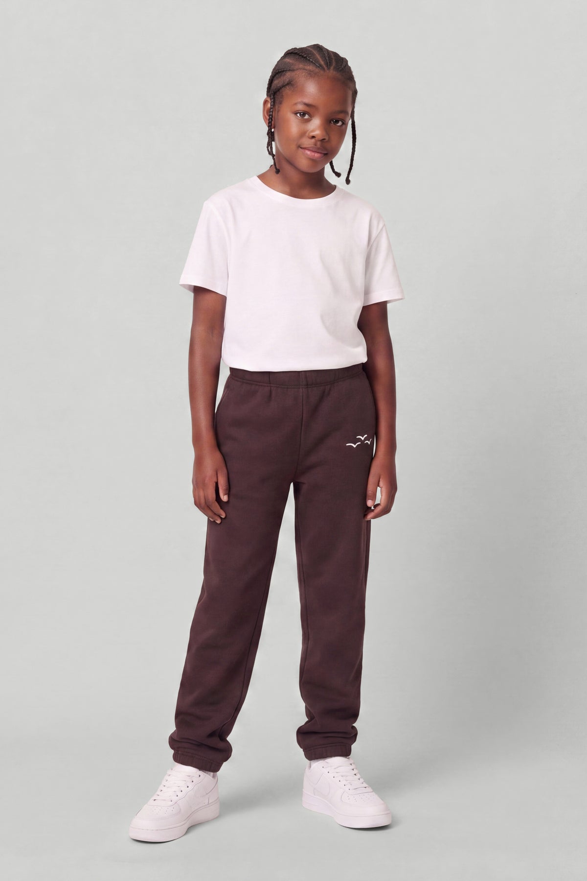 Kids Fleece Regular Fit Sweatpants in Espresso