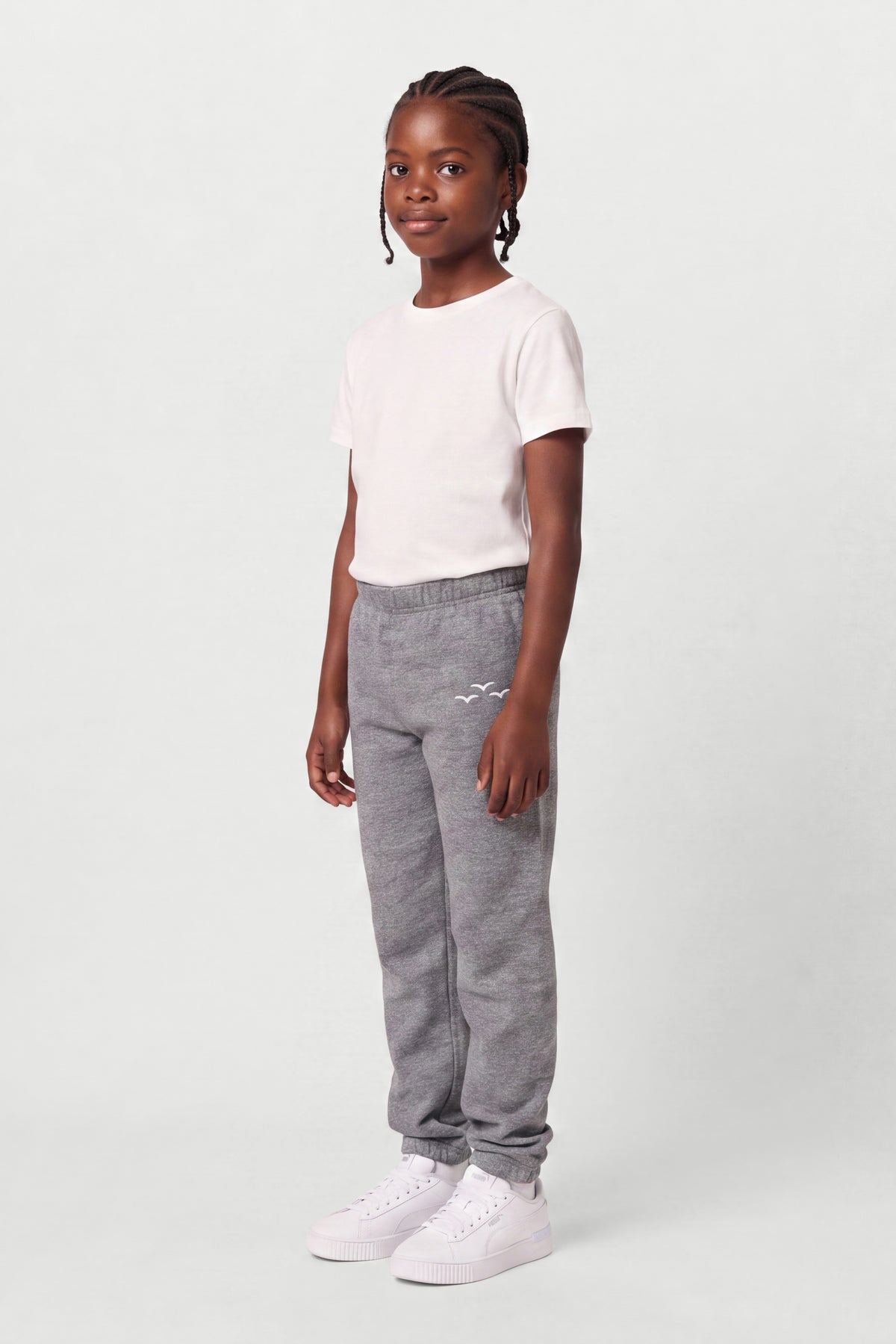 Kids Fleece Regular Fit Sweatpants in Granite