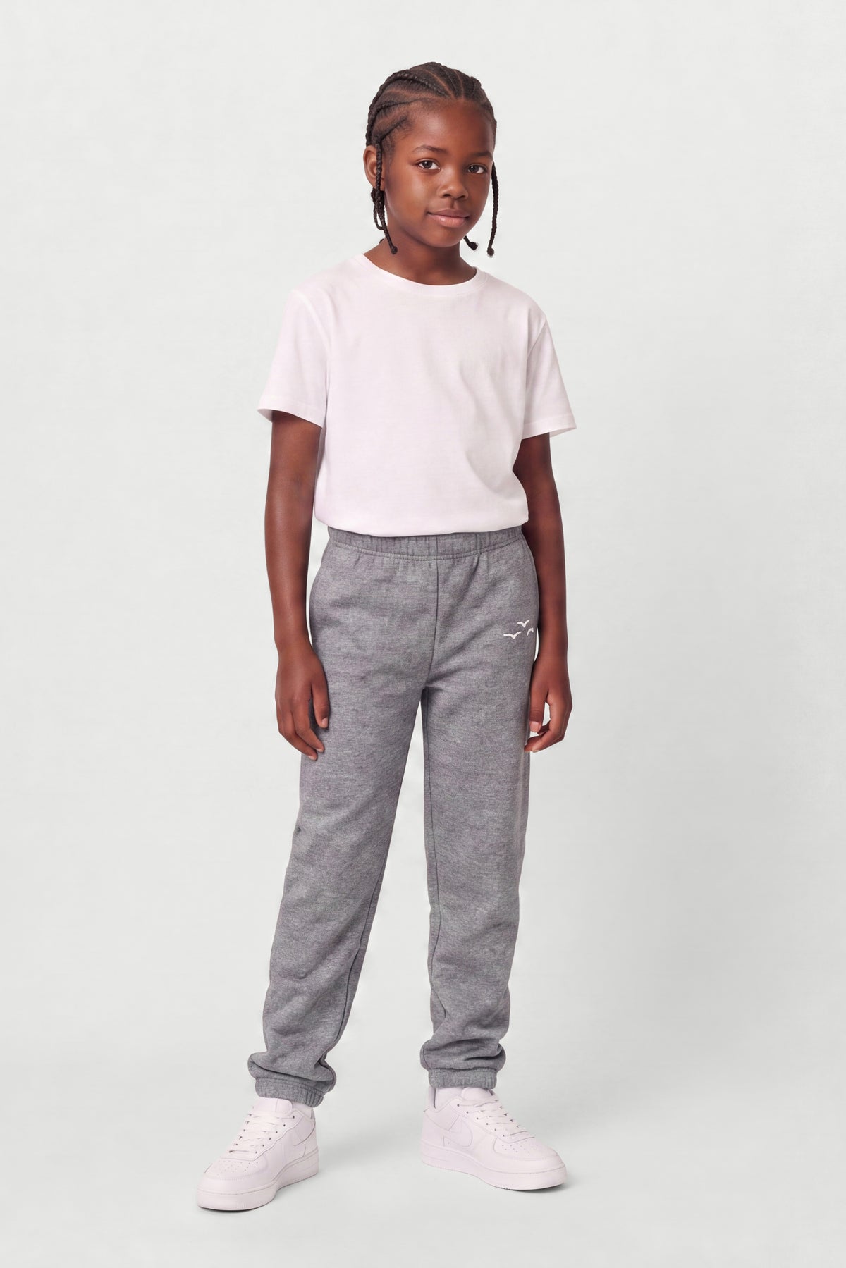 Kids Fleece Regular Fit Sweatpants in Granite