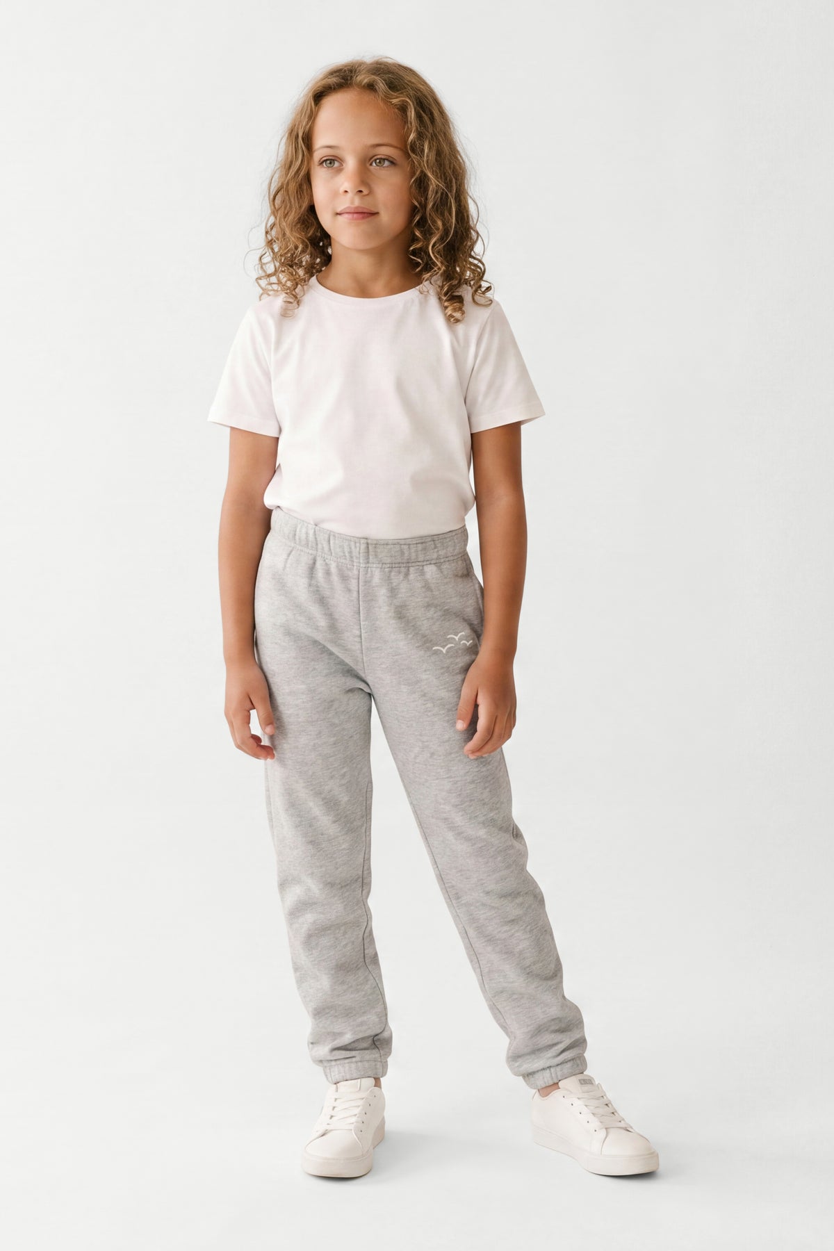 Kids Fleece Regular Fit Sweatpants in Classic Grey