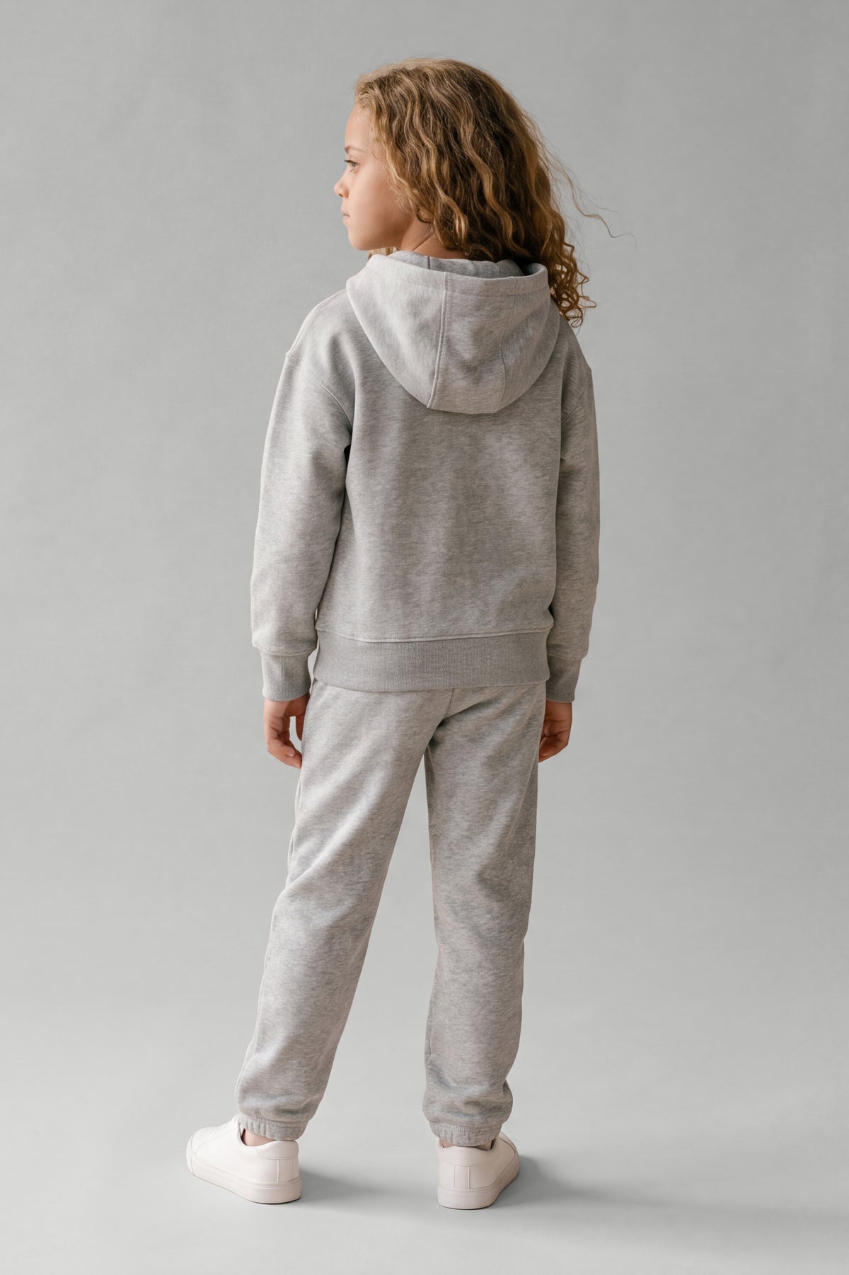 Kids Fleece Regular Fit Set in Classic Grey