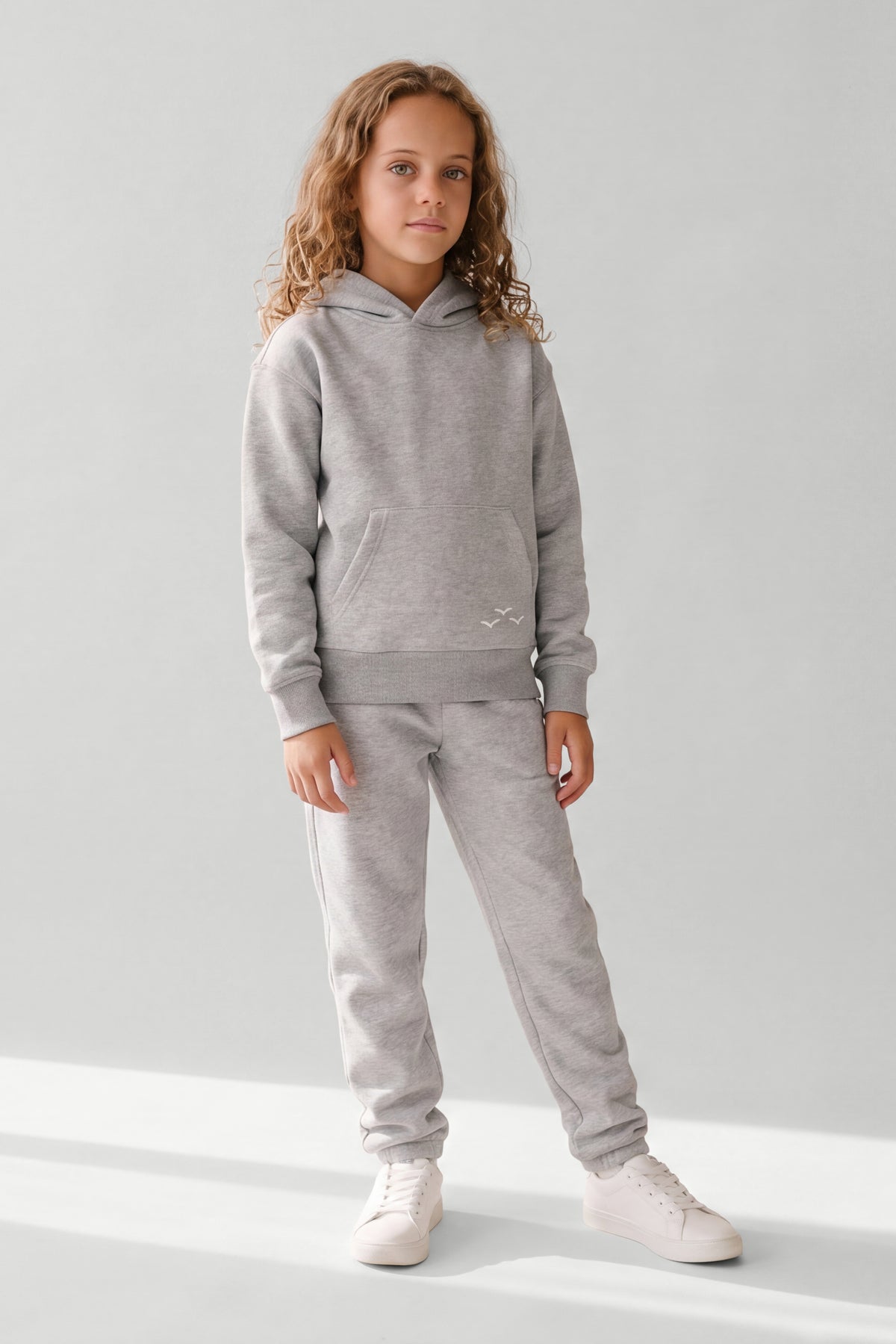 Kids Fleece Regular Fit Set in Classic Grey