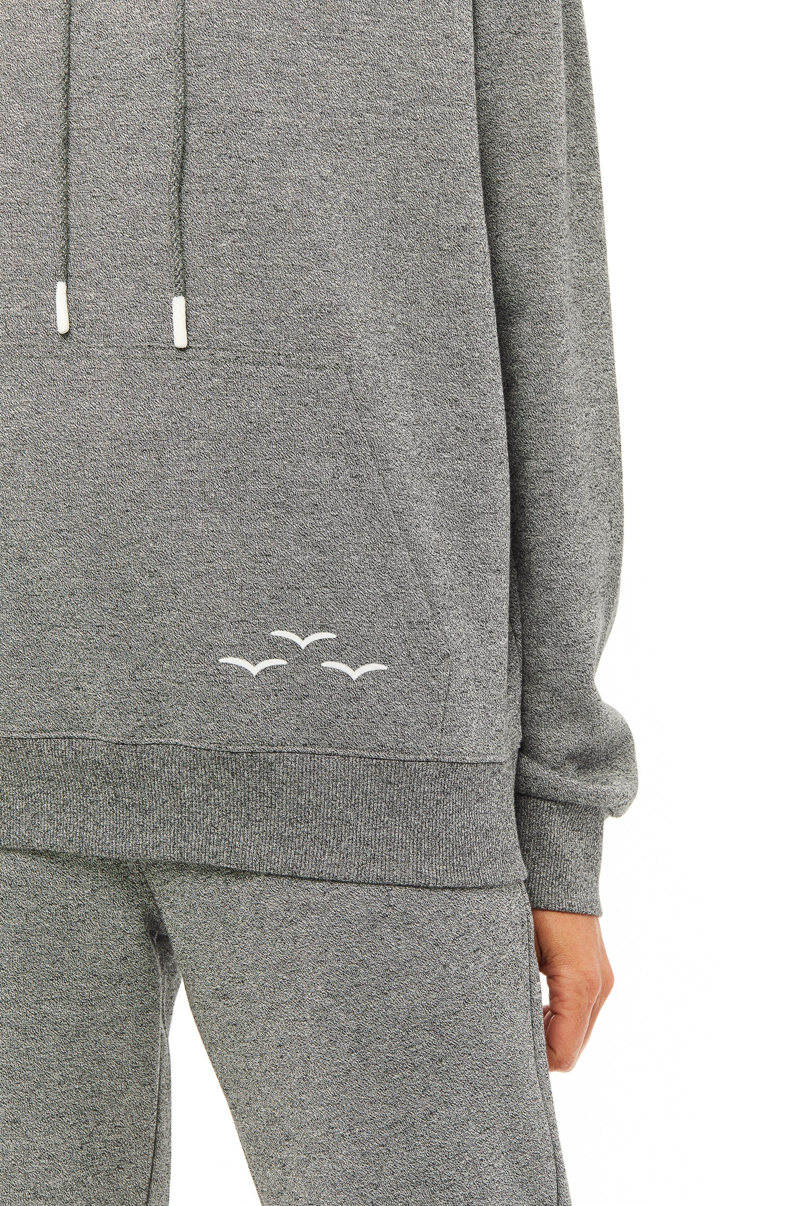 ***WHITE BIRDS*** relaxed fit hoodie in granite