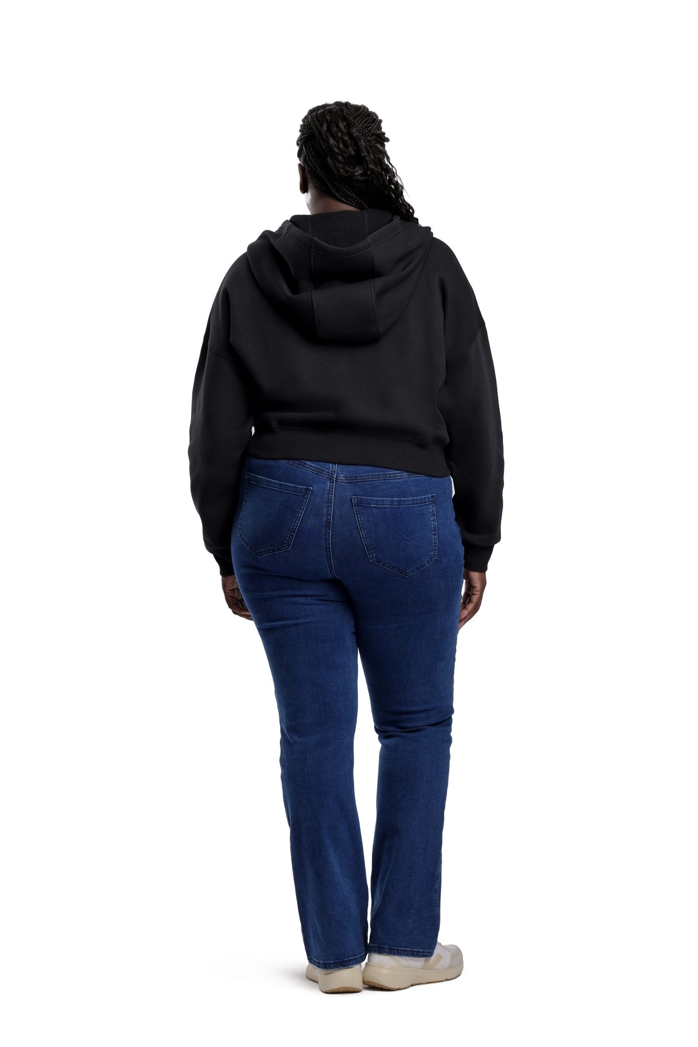 Justine oversized zip hoodie in black - Lazypants