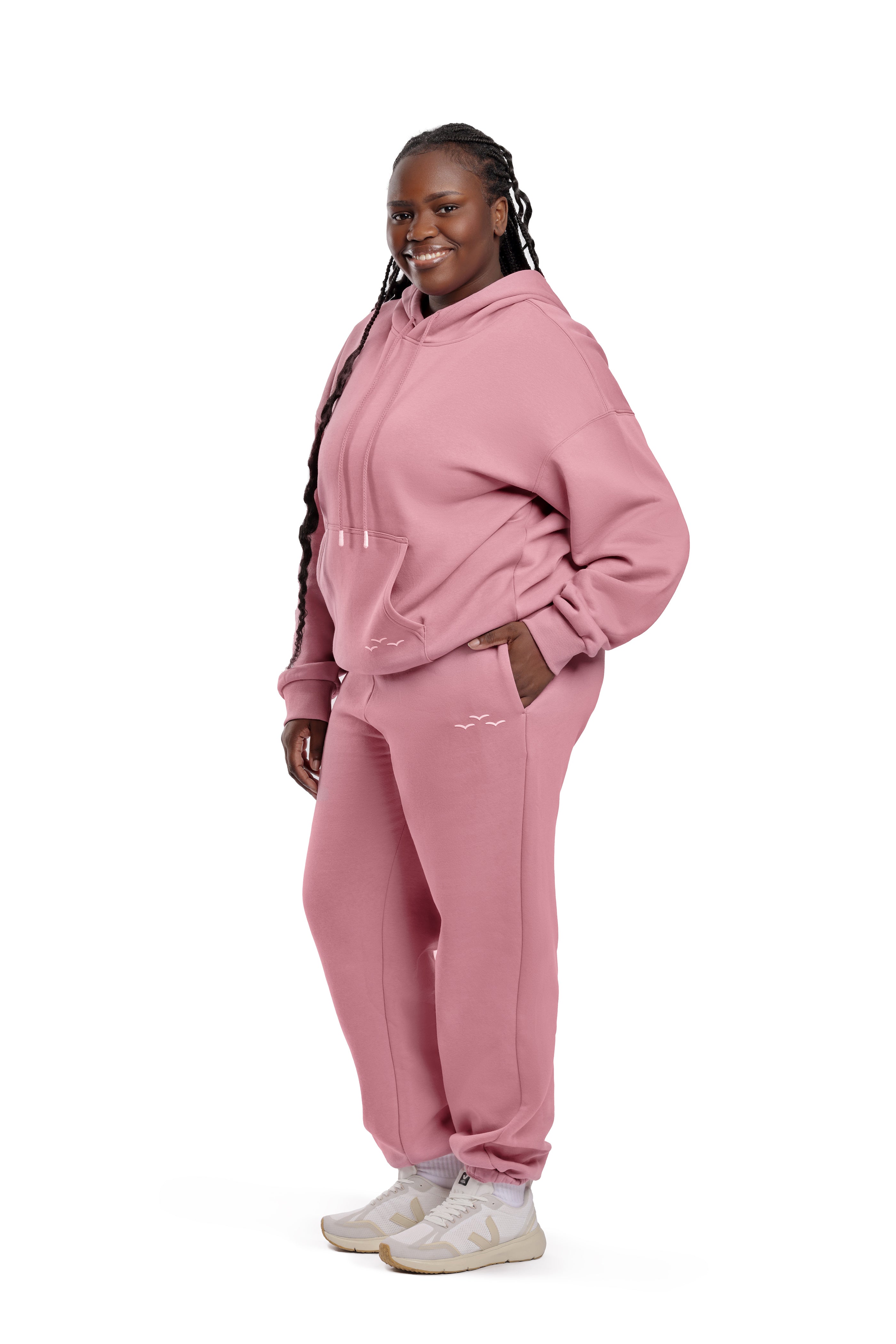 Pink sweatsuit womens new arrivals