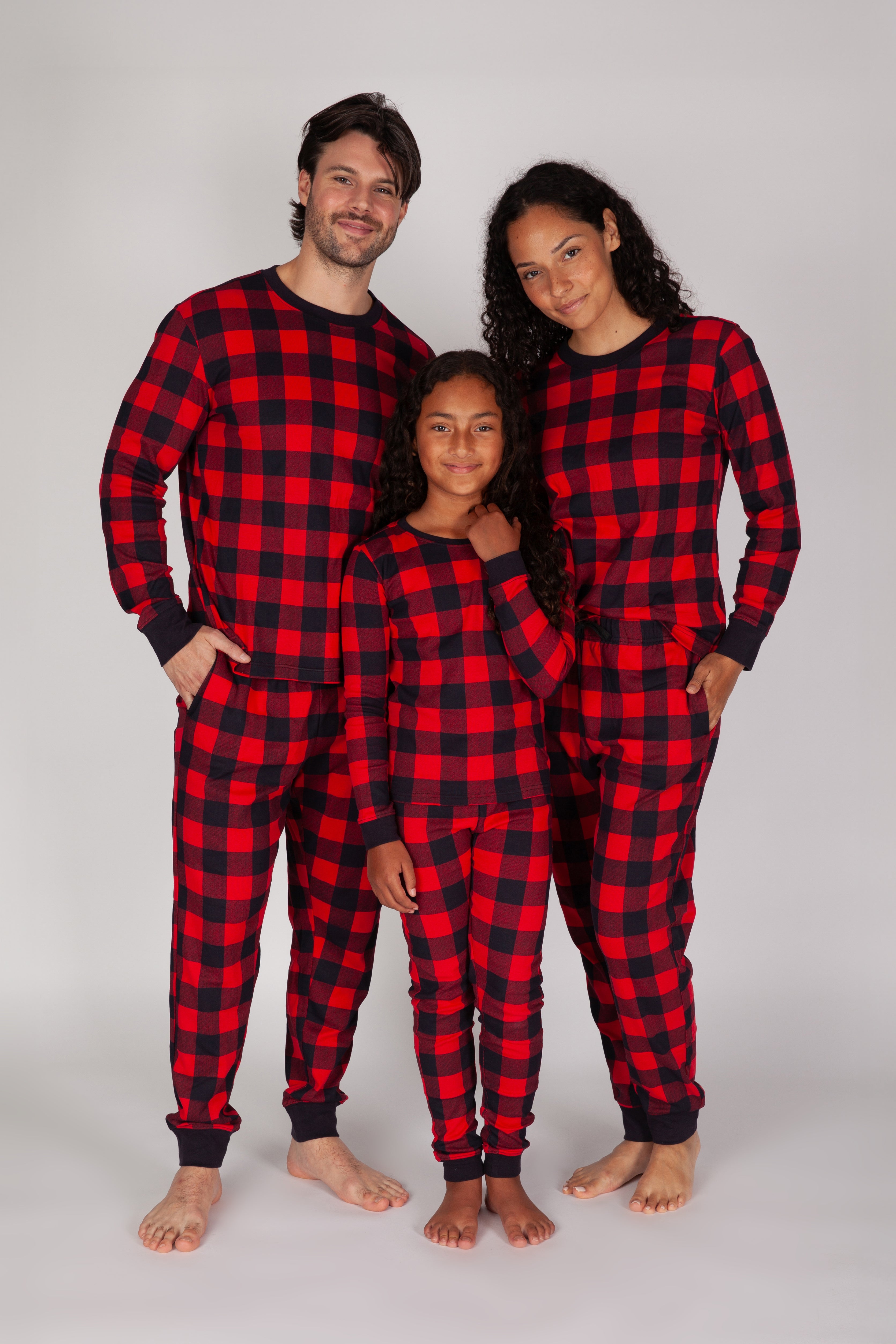 Women's Cotton Pajama Set in Red Buffalo Plaid