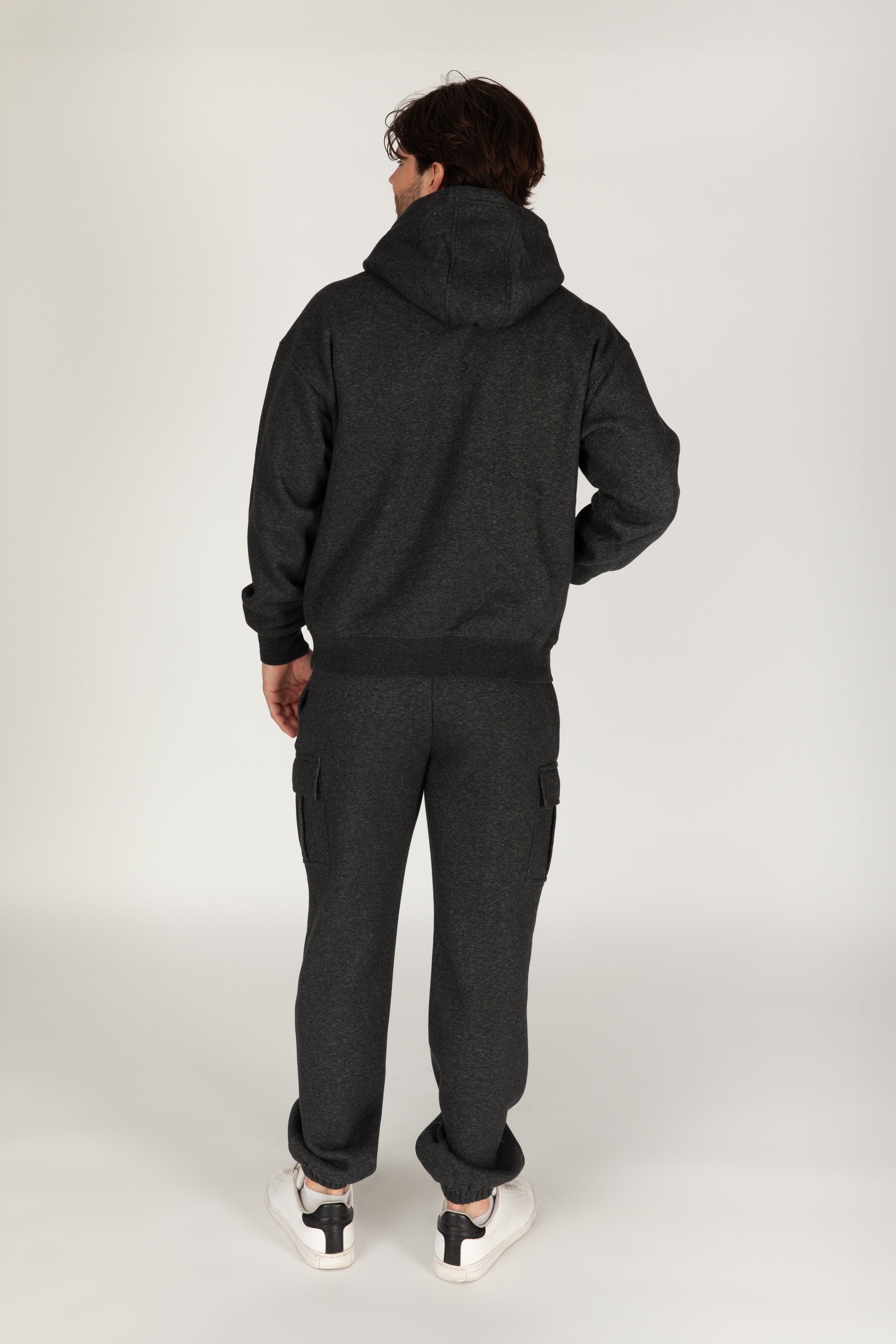 Men's Cargo Tracksuit in Dark Heather Grey