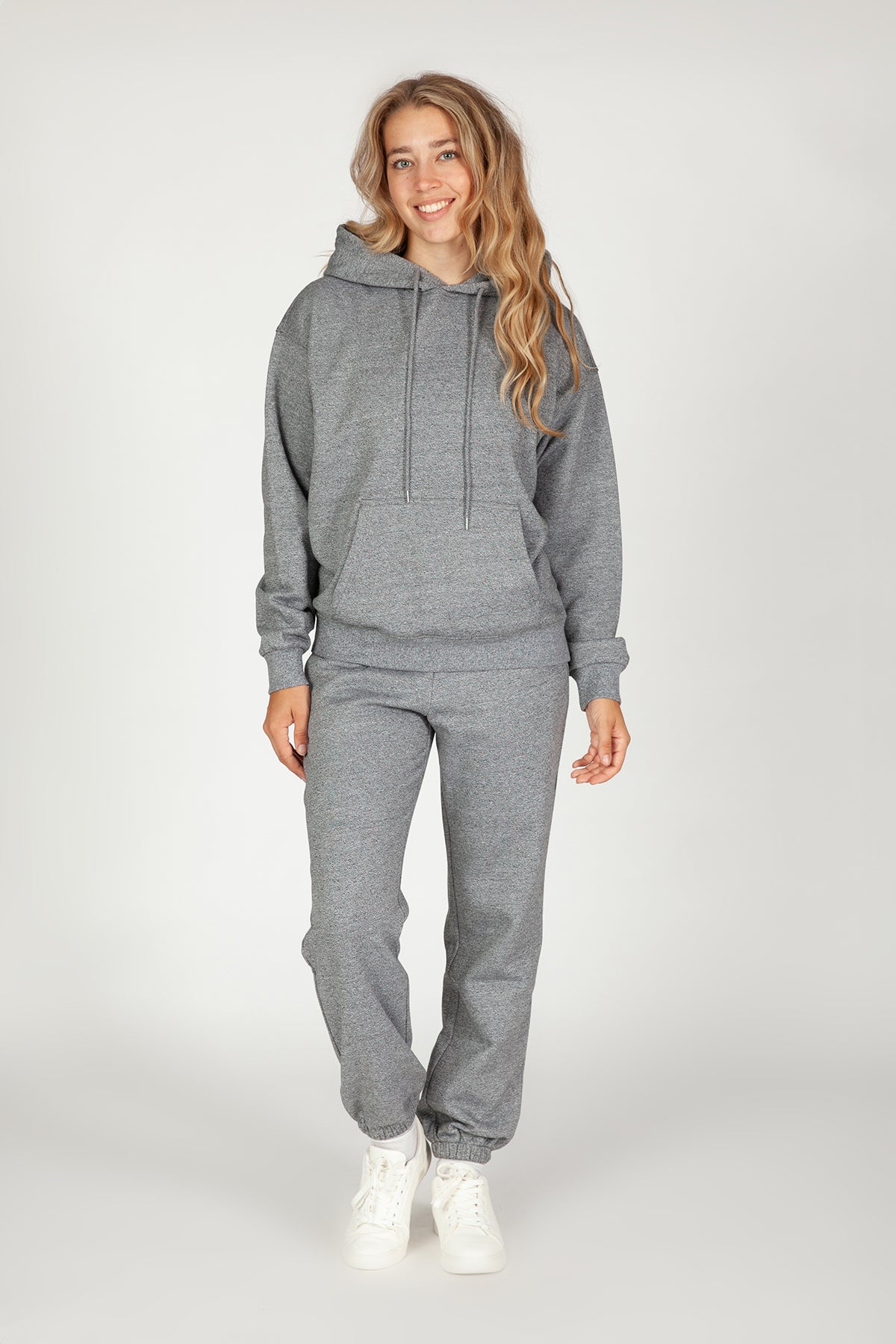 Women’s premium fleece relaxed tracksuit in granite