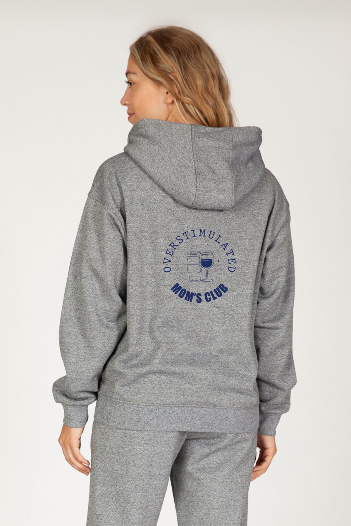 Overstimulated Mom’s Club Hoodie in granite