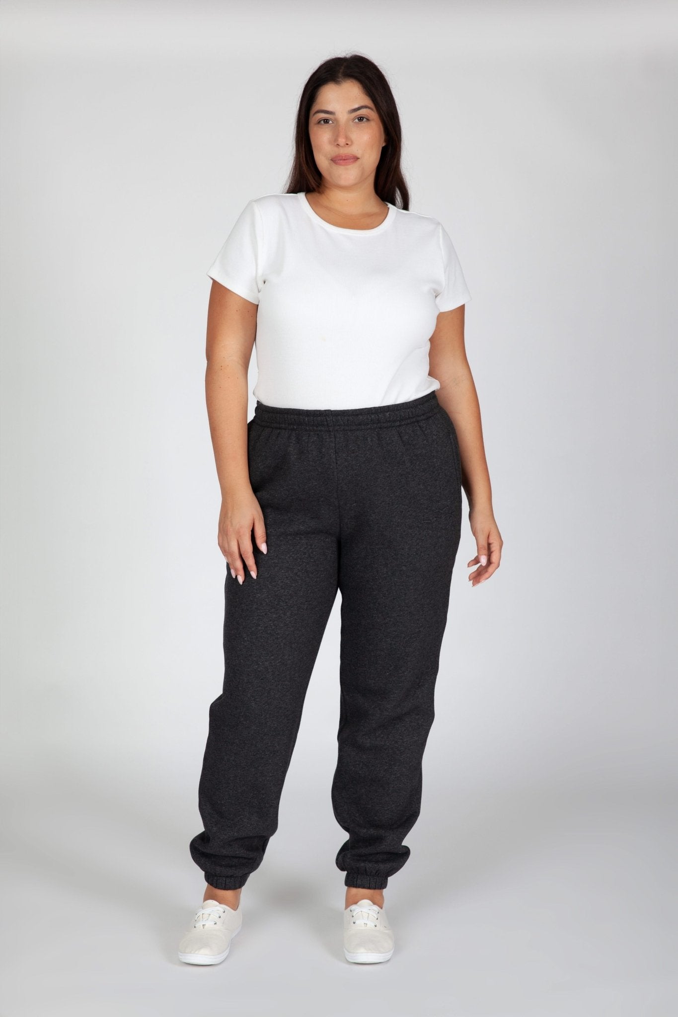 Fleece Regular Fit Sweatpants in dark heather grey - Lazypants