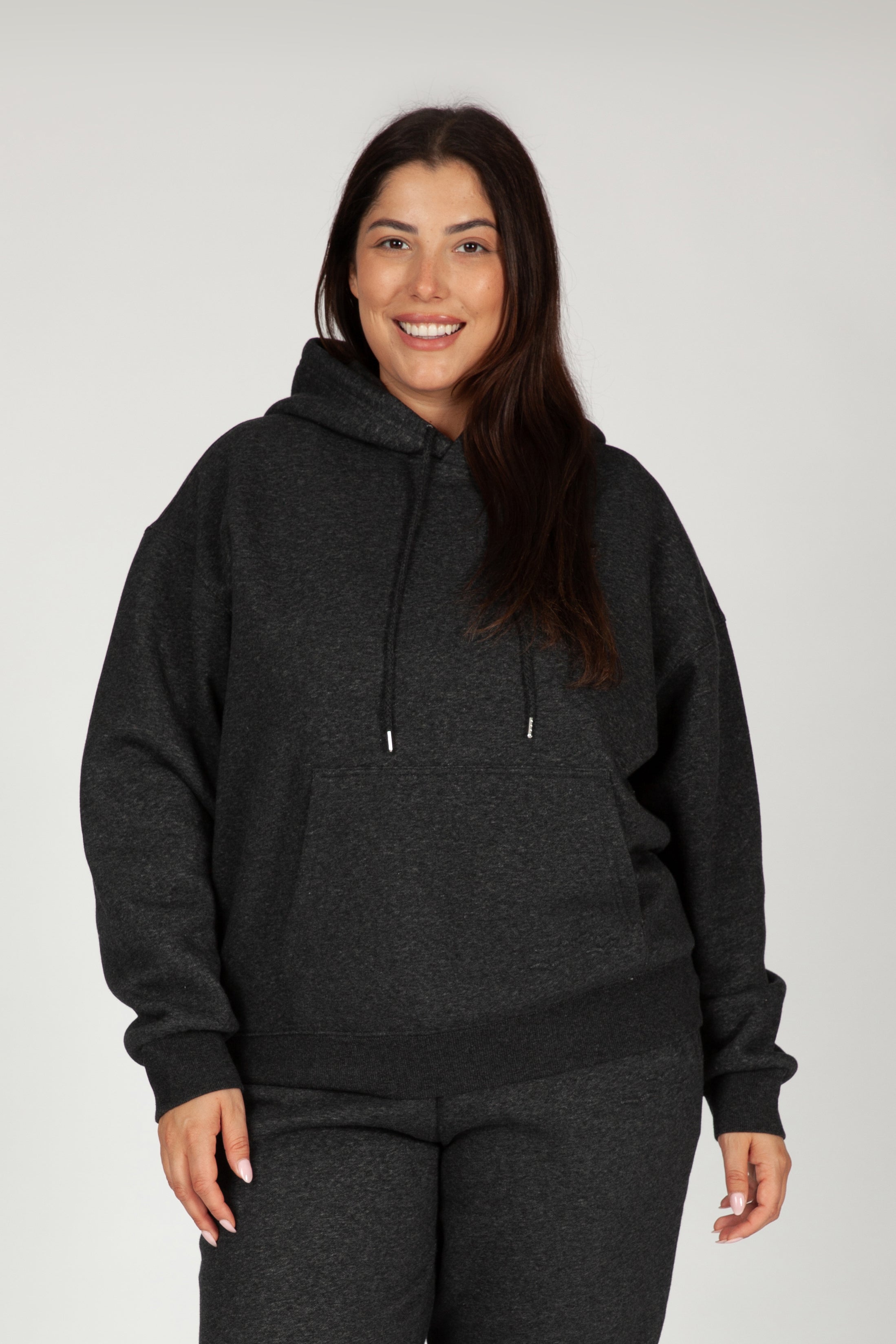 Chlo Relaxed Fit Hoodie in Dark Heather Grey