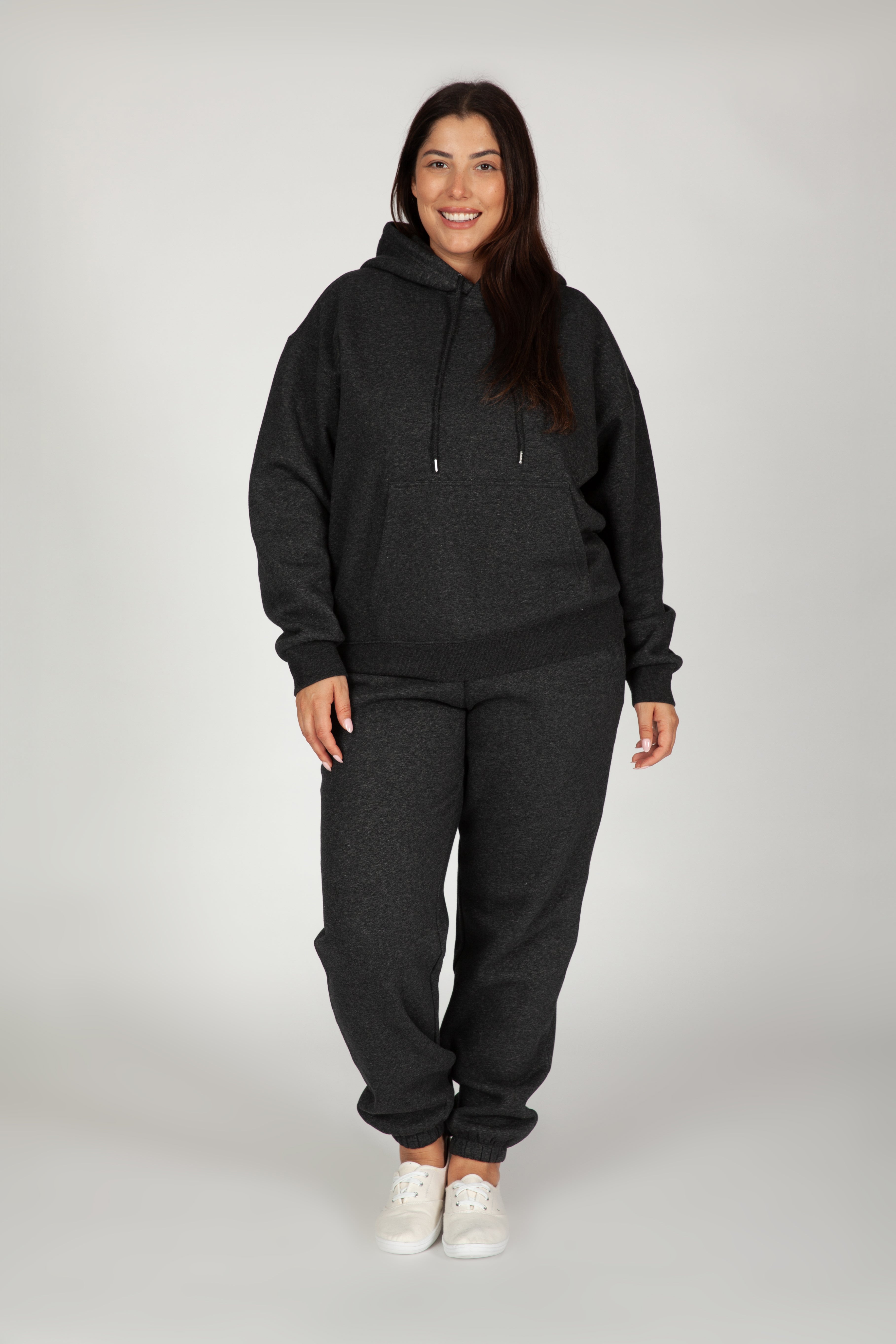 Women's tracksuit in dark heather grey