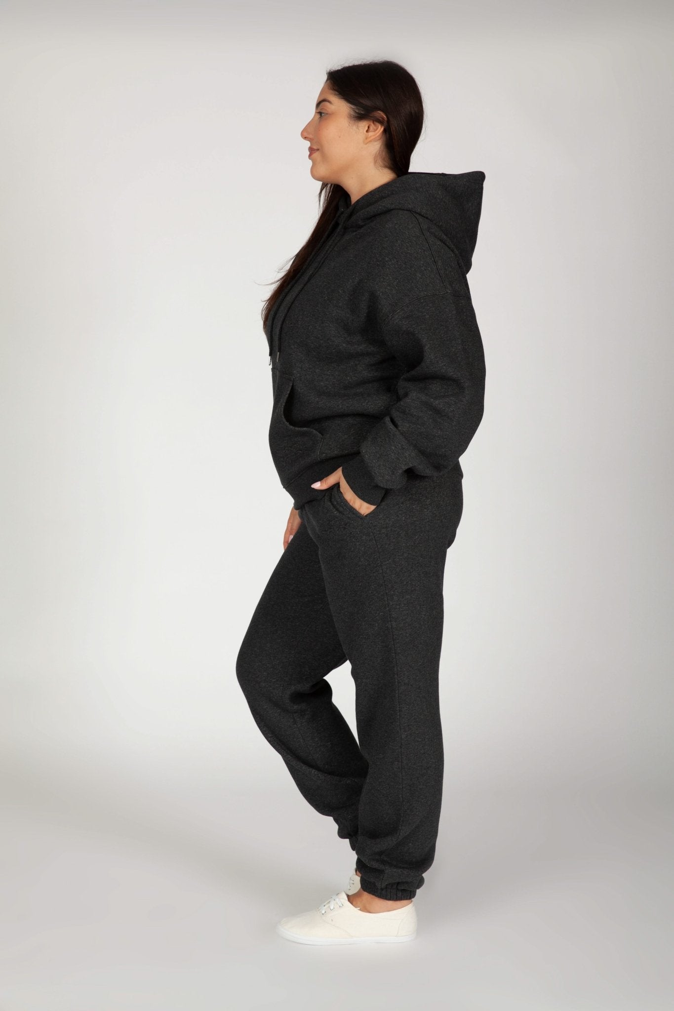 Women's Tracksuit in Dark Heather Grey - Lazypants