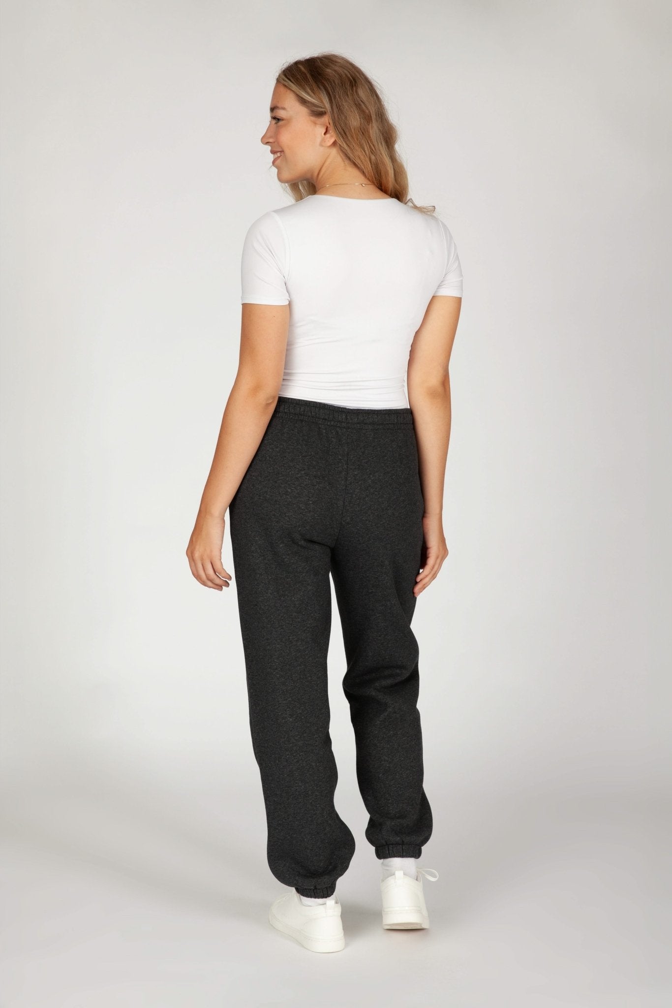 Fleece Regular Fit Sweatpants in dark heather grey - Lazypants