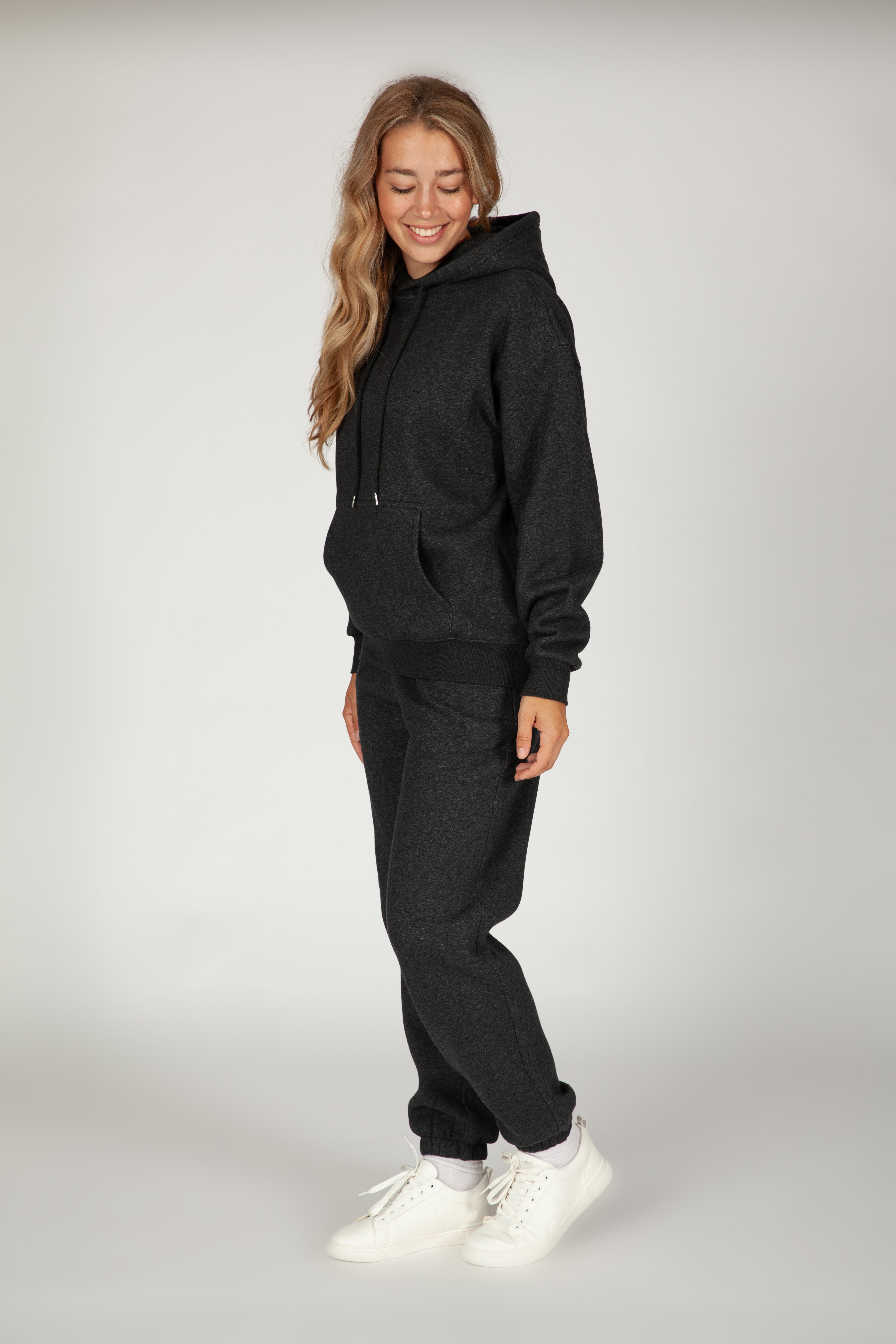 Women's tracksuit in dark heather grey