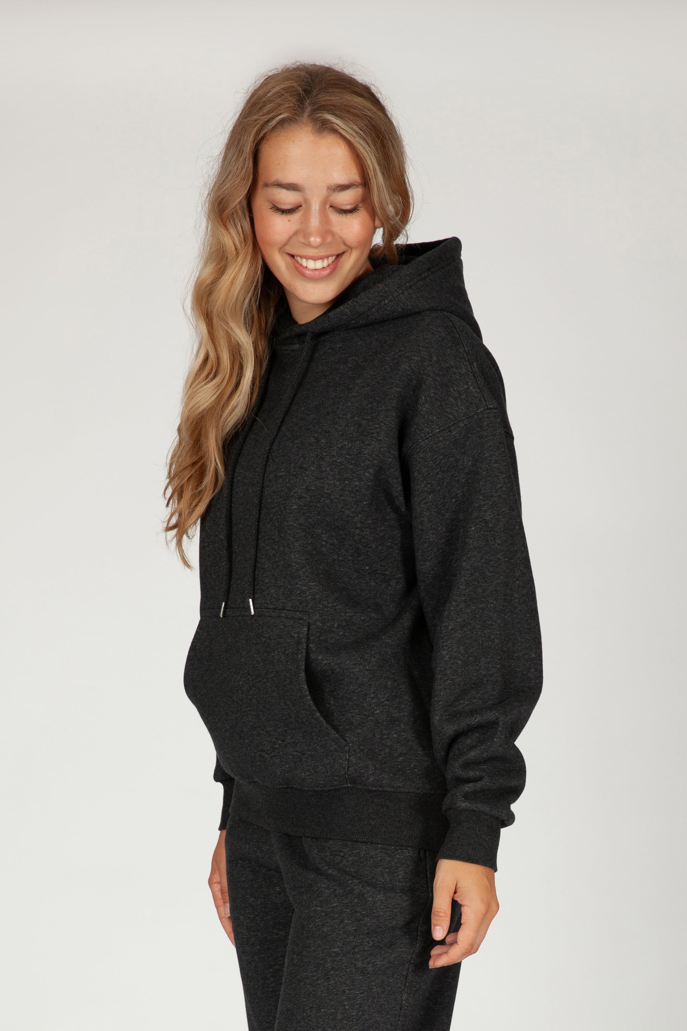 Chlo Relaxed Fit Hoodie in Dark Heather Grey