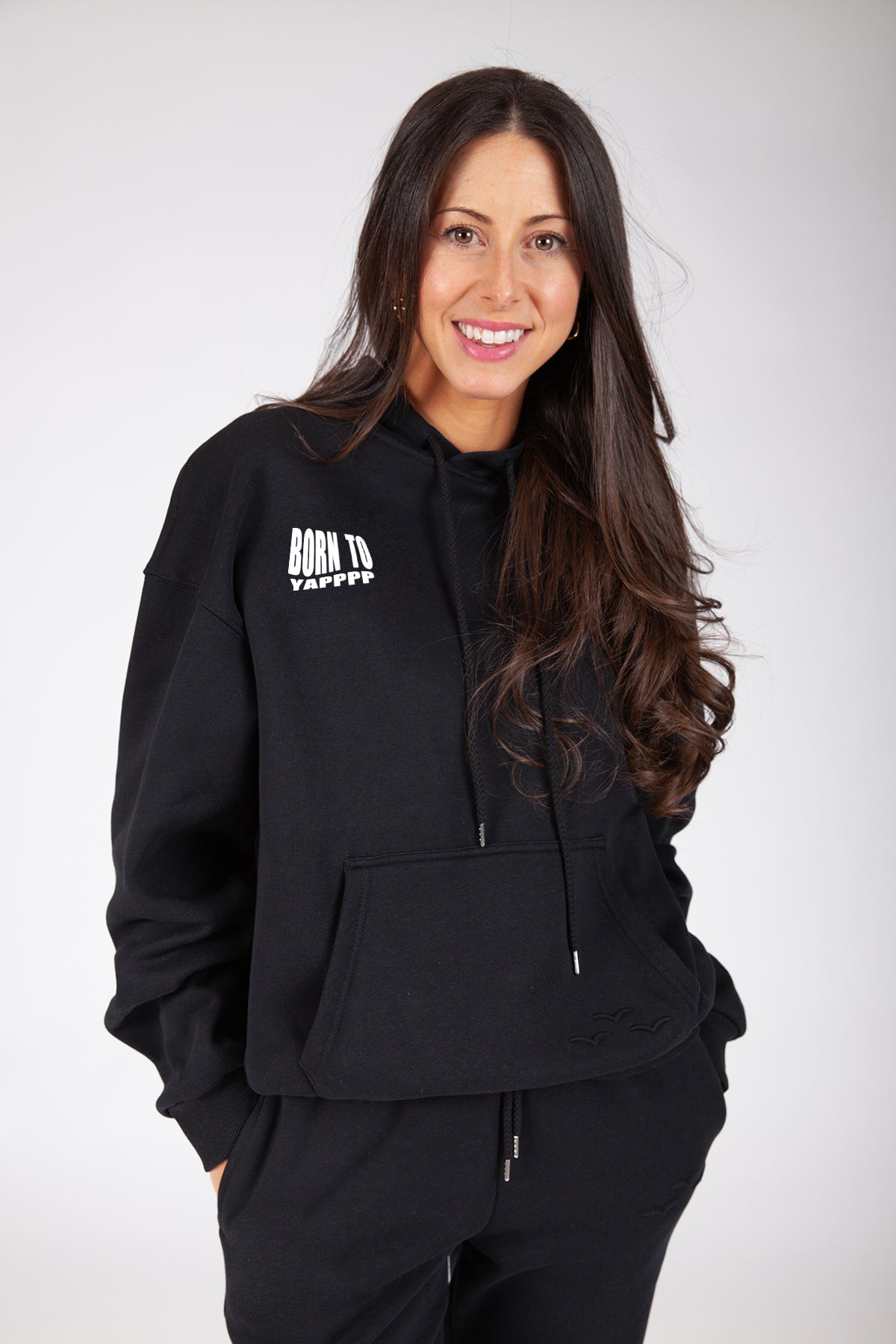 Born to Yap Hoodie in Black