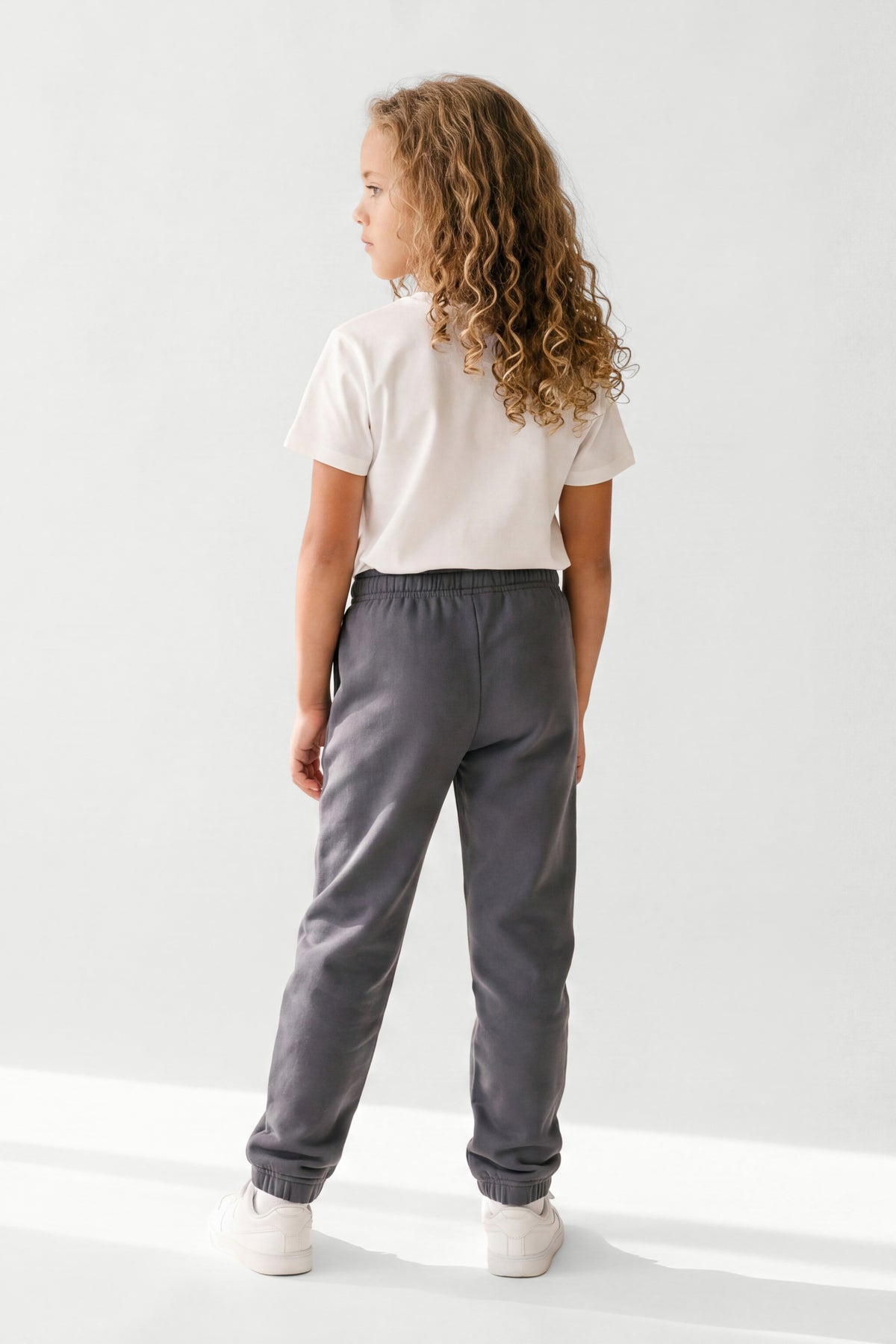 Kids Fleece Regular Fit Sweatpants in Navy Wash