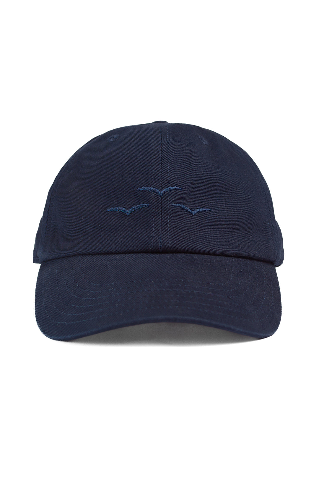 Washed cotton twill dad’s baseball cap in navy