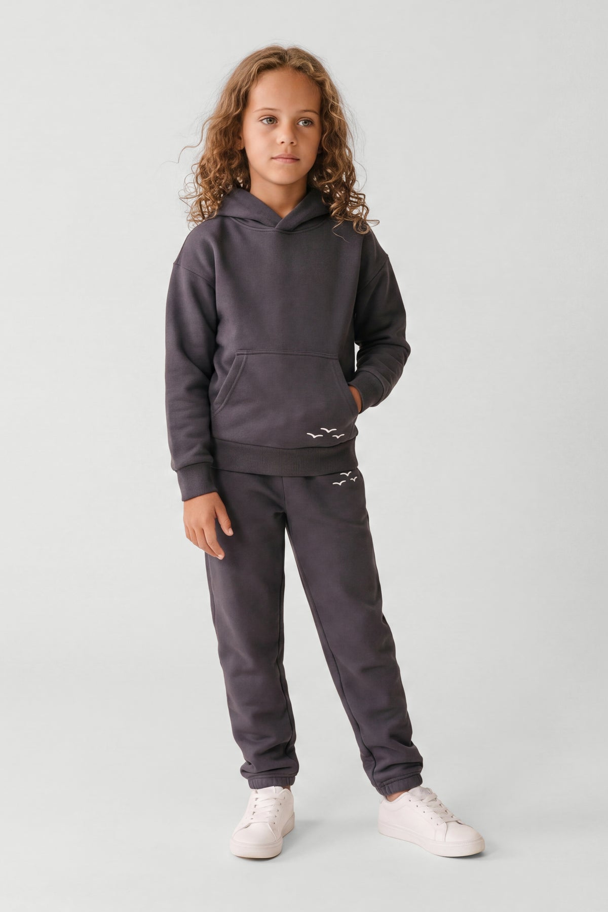 Kids Fleece Regular Fit Set in Navy Wash