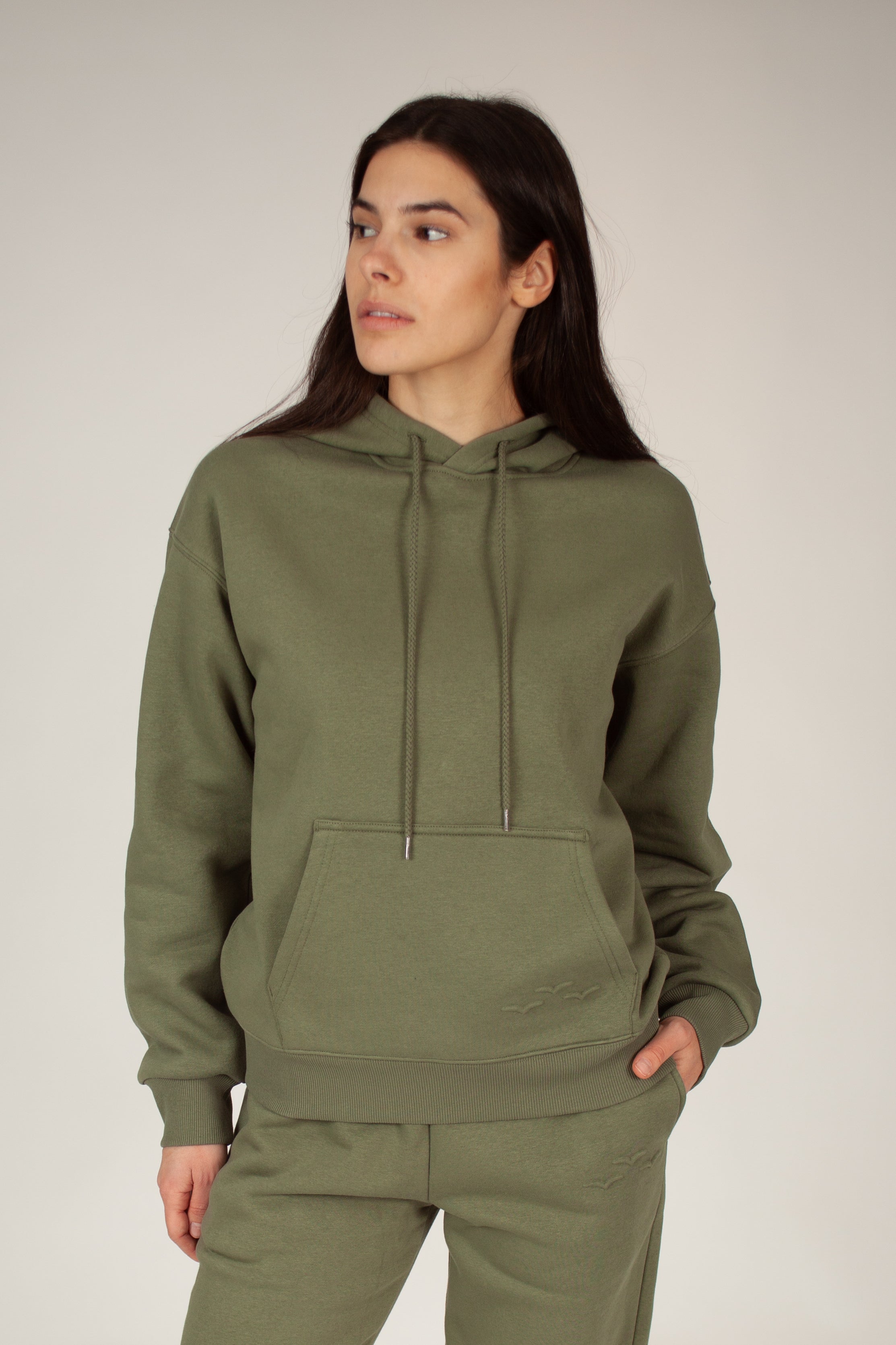 Chlo Relaxed Fit Hoodie In olive