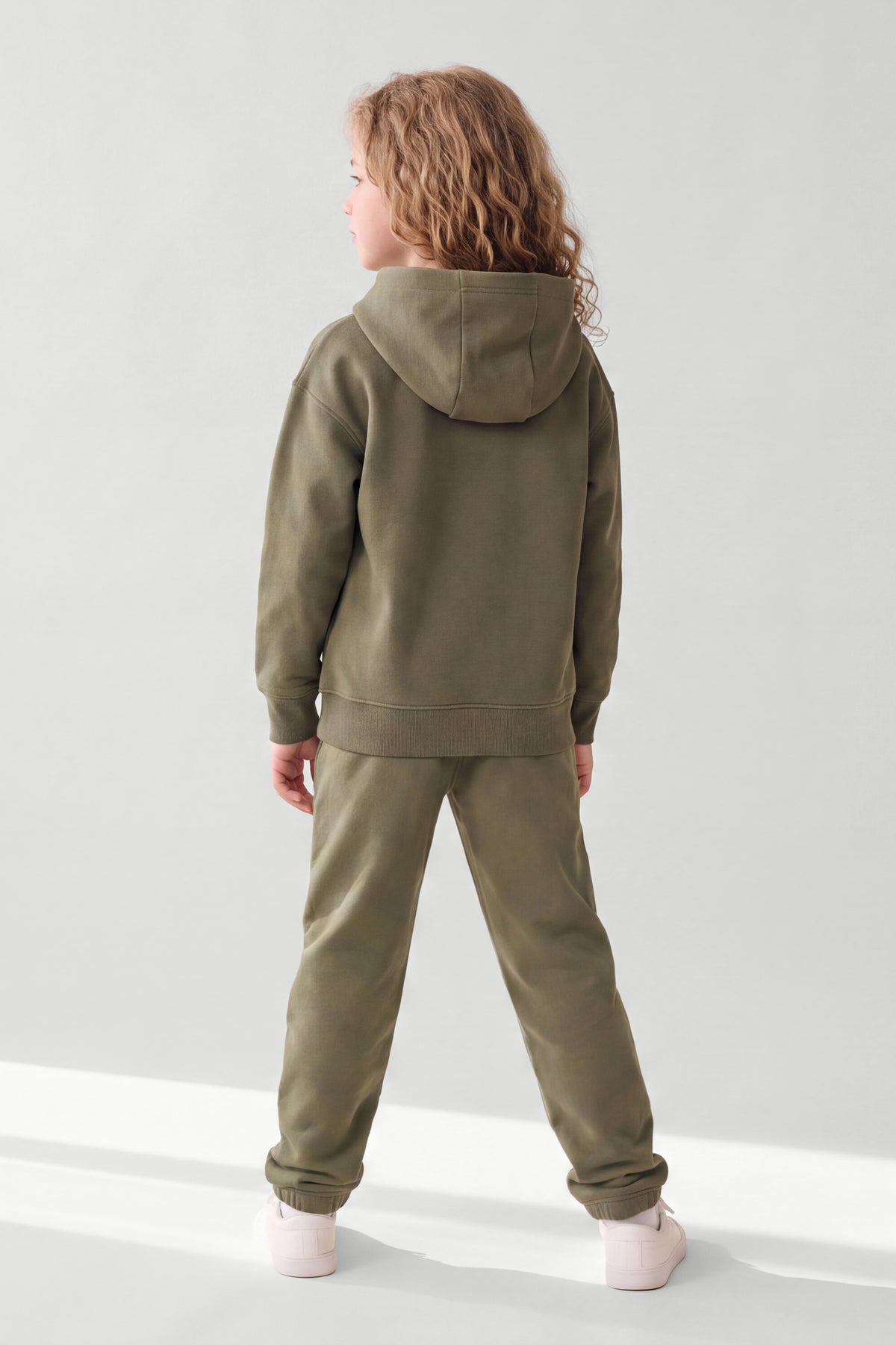 Kids Fleece Regular Fit Set in Olive