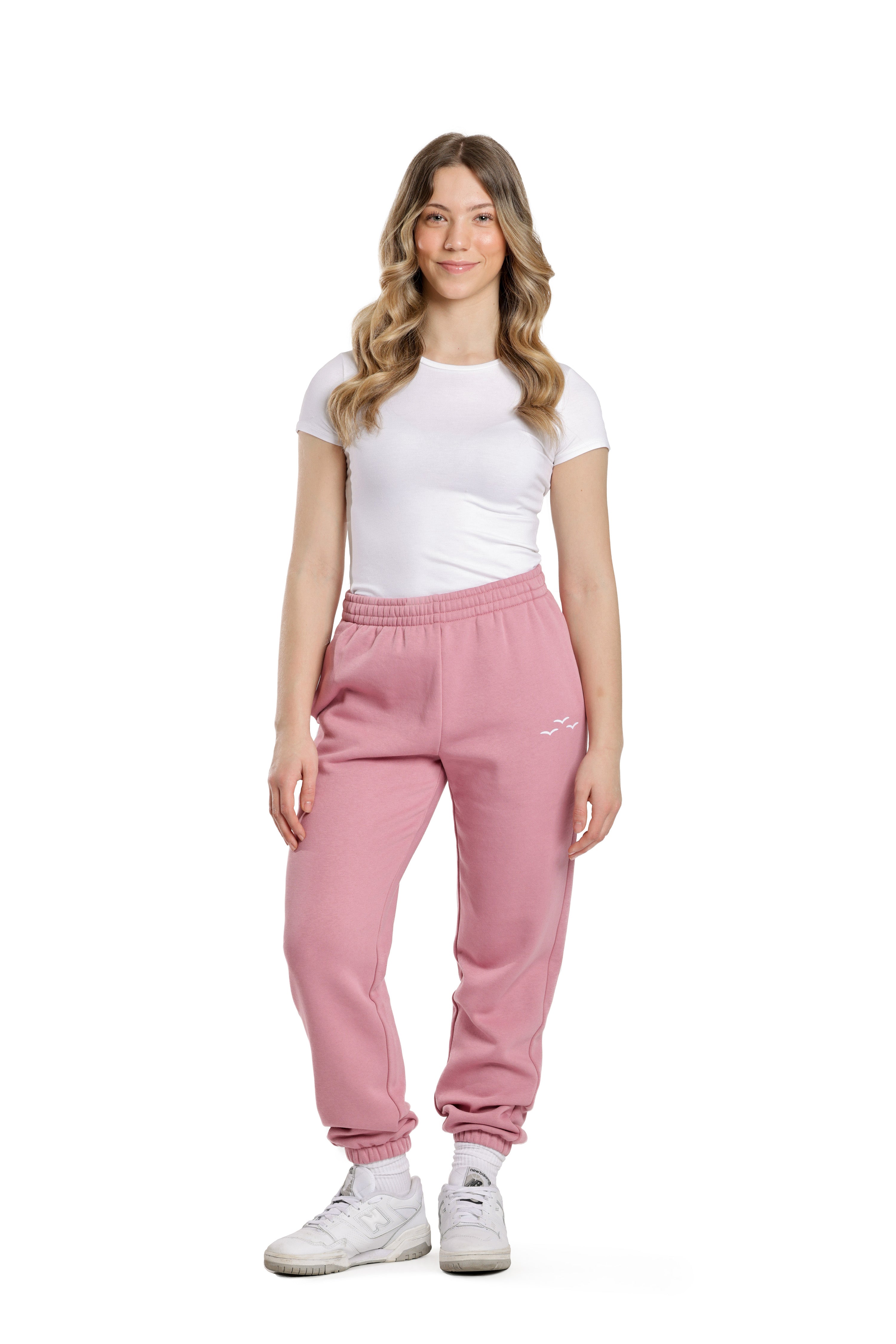 ToBeInStyle Women's Low Rise Sweatpants w/ Fold-Over Waistband 