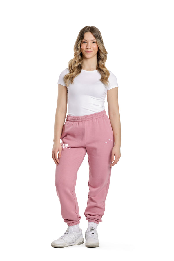 Just Peachy Fleece sweatpants in orchid pink