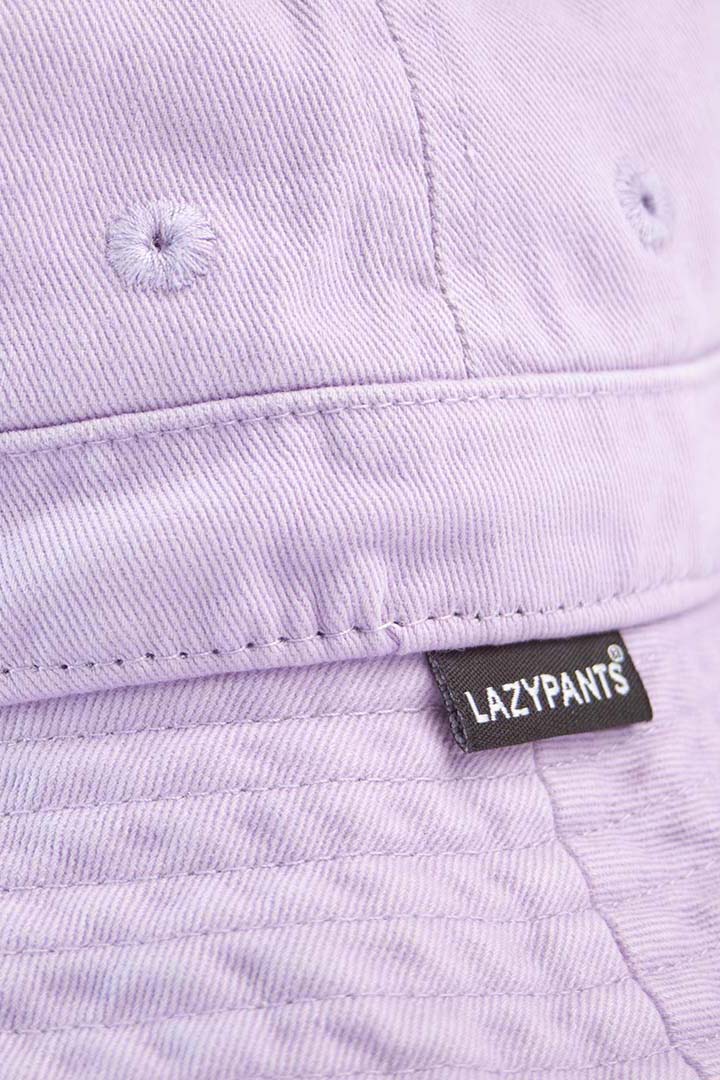 Washed cotton twill dad’s bucket hat in orchid