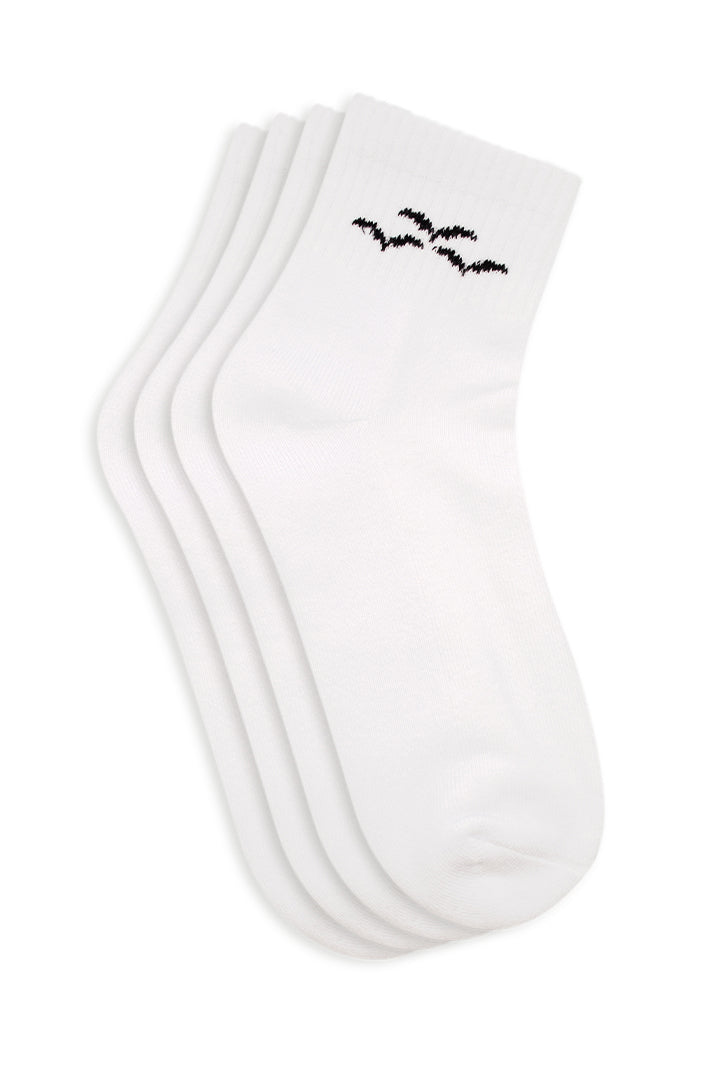 Lazy 2-Pack ankle socks white/white black