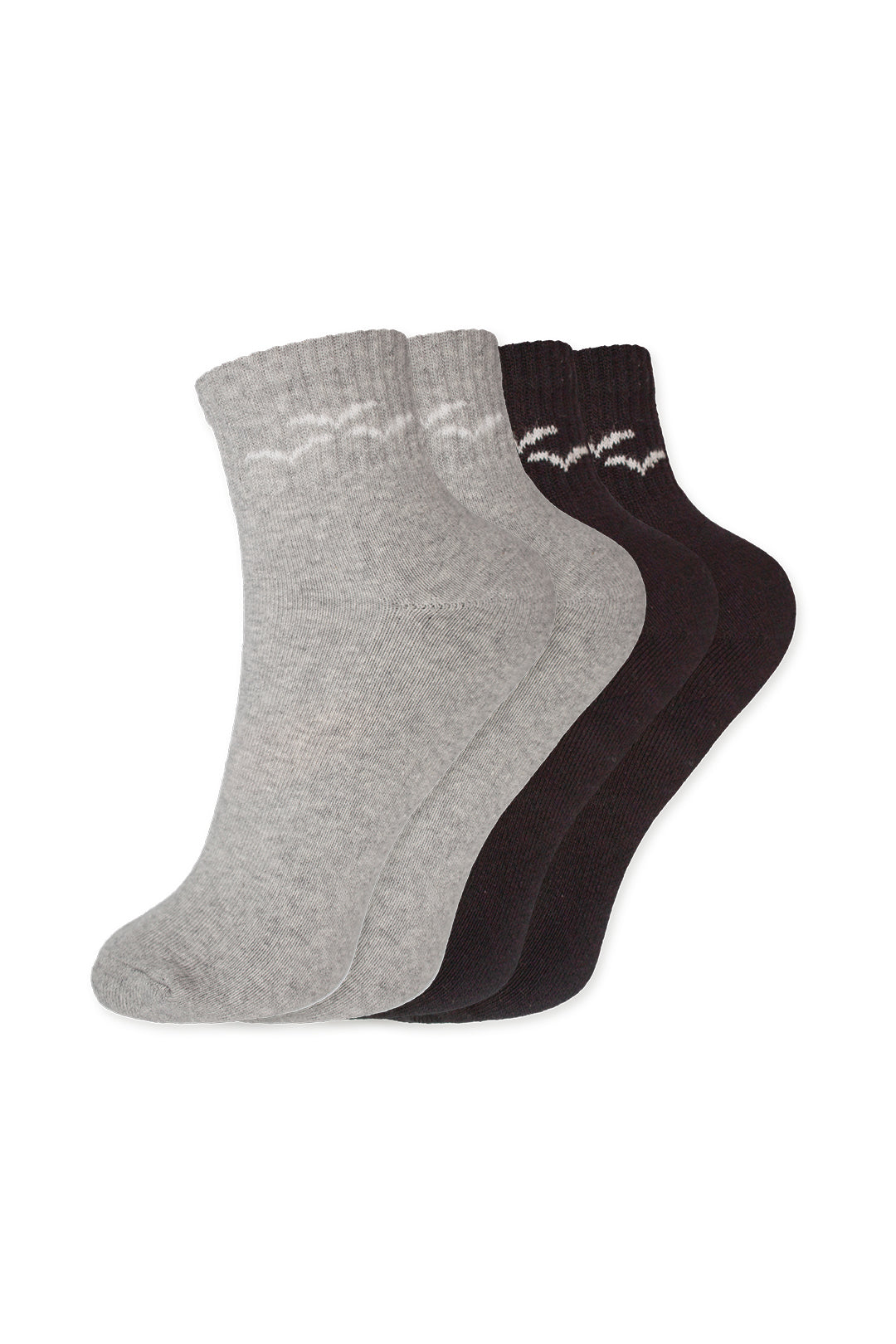 Lazy 2-Pack ankle socks grey/black combo