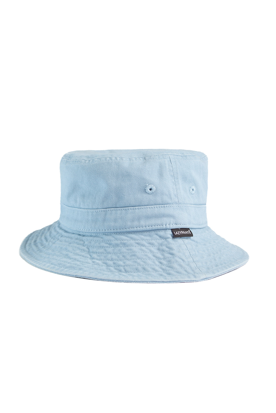 Washed cotton twill dad’s bucket hat in pastel blue