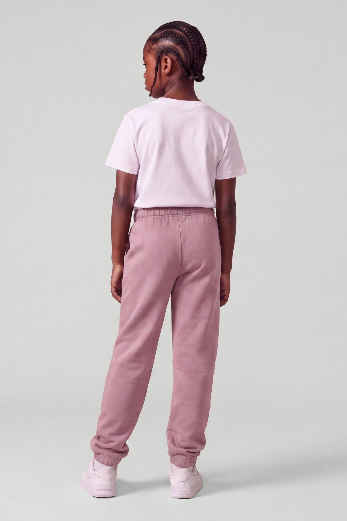 Kids Fleece Regular Fit Sweatpants in Rose