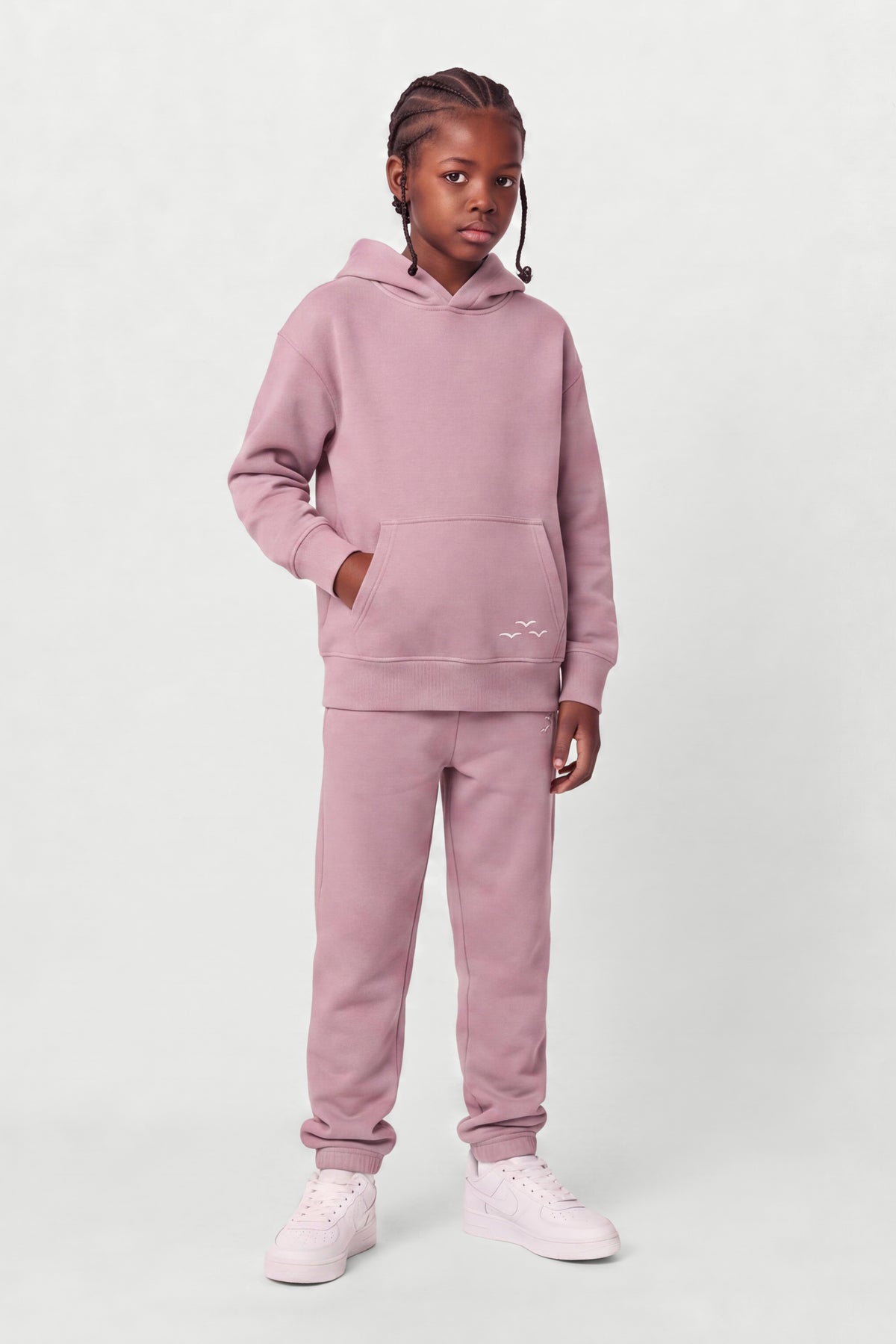 Kids Fleece Regular Fit Set in Rose