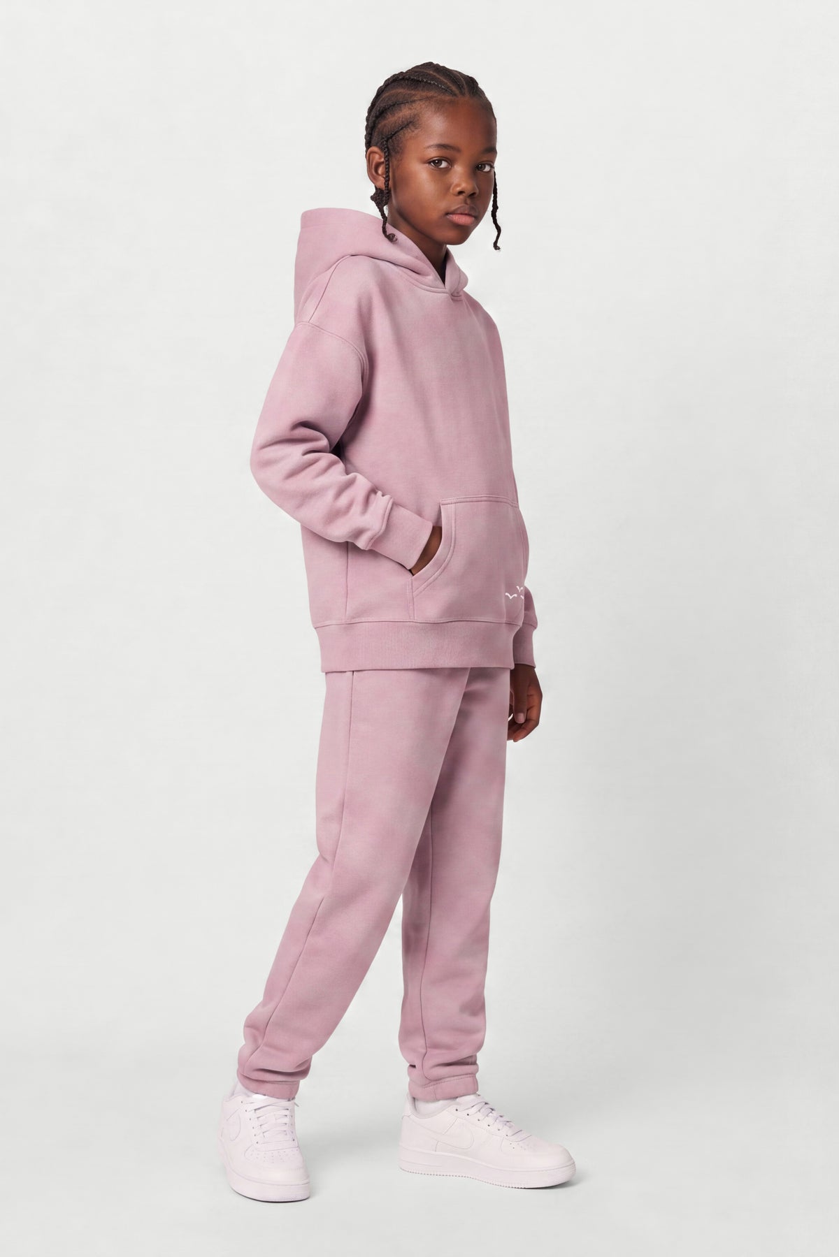 Kids Fleece Regular Fit Set in Rose