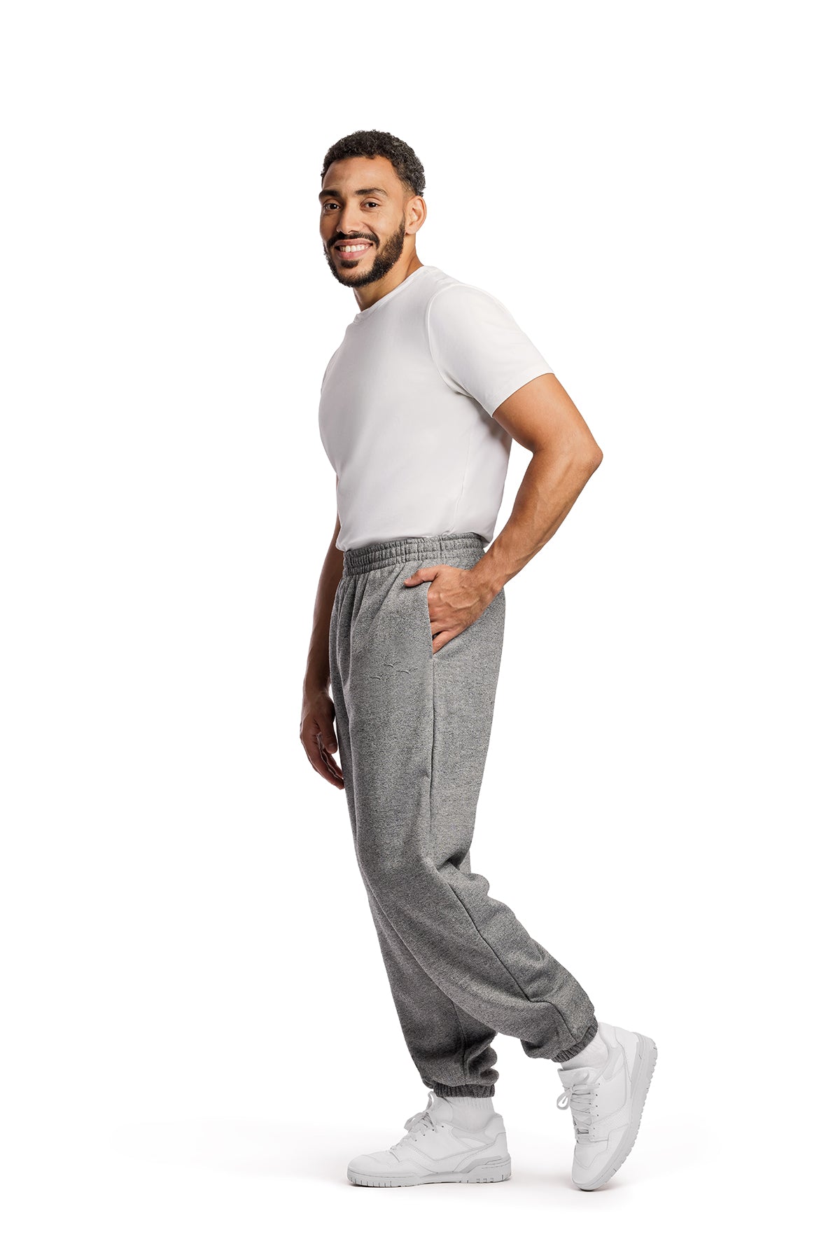 Men’s premium fleece sweatpants in Granite