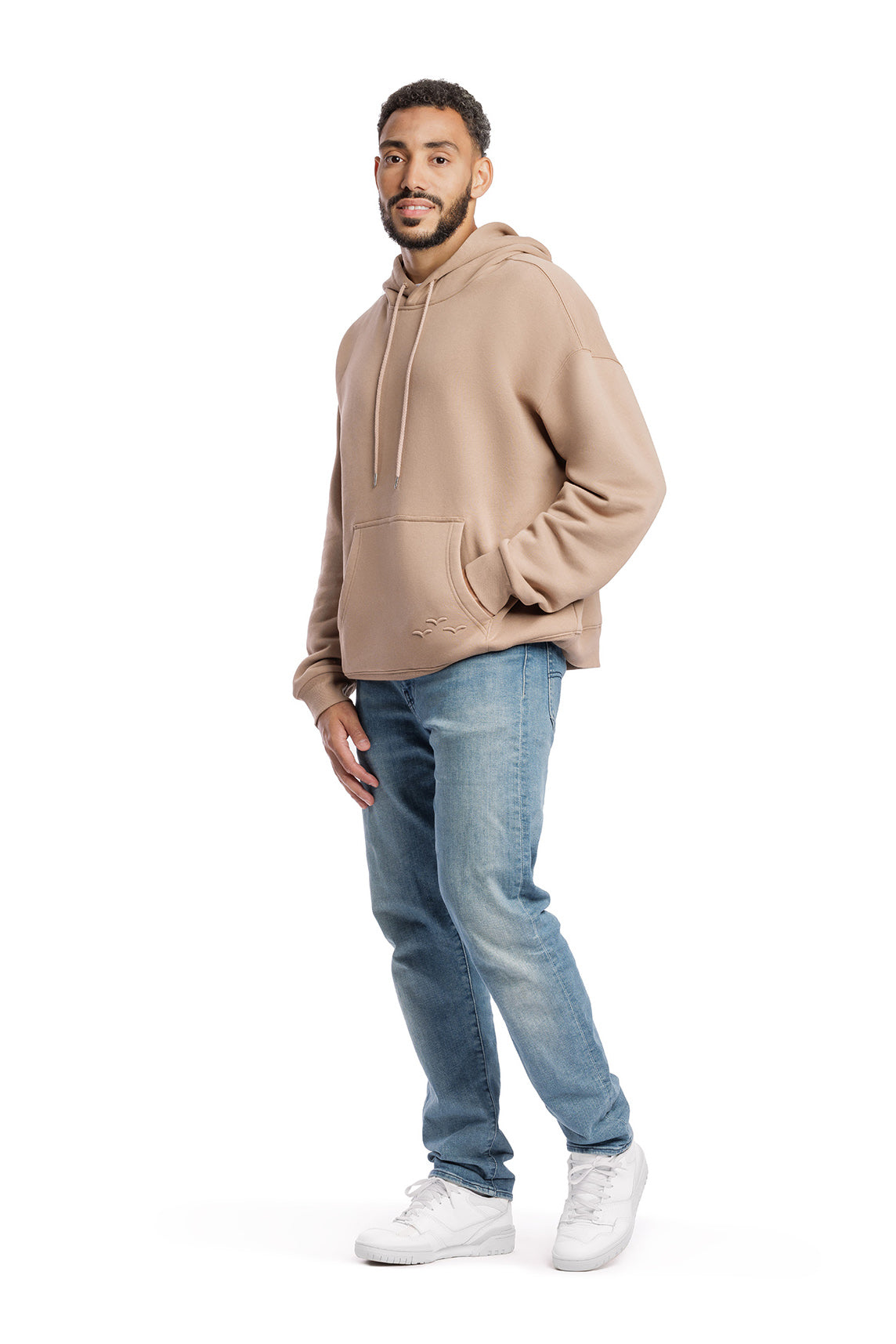 Men's Relaxed Fit Hoodie in Camel