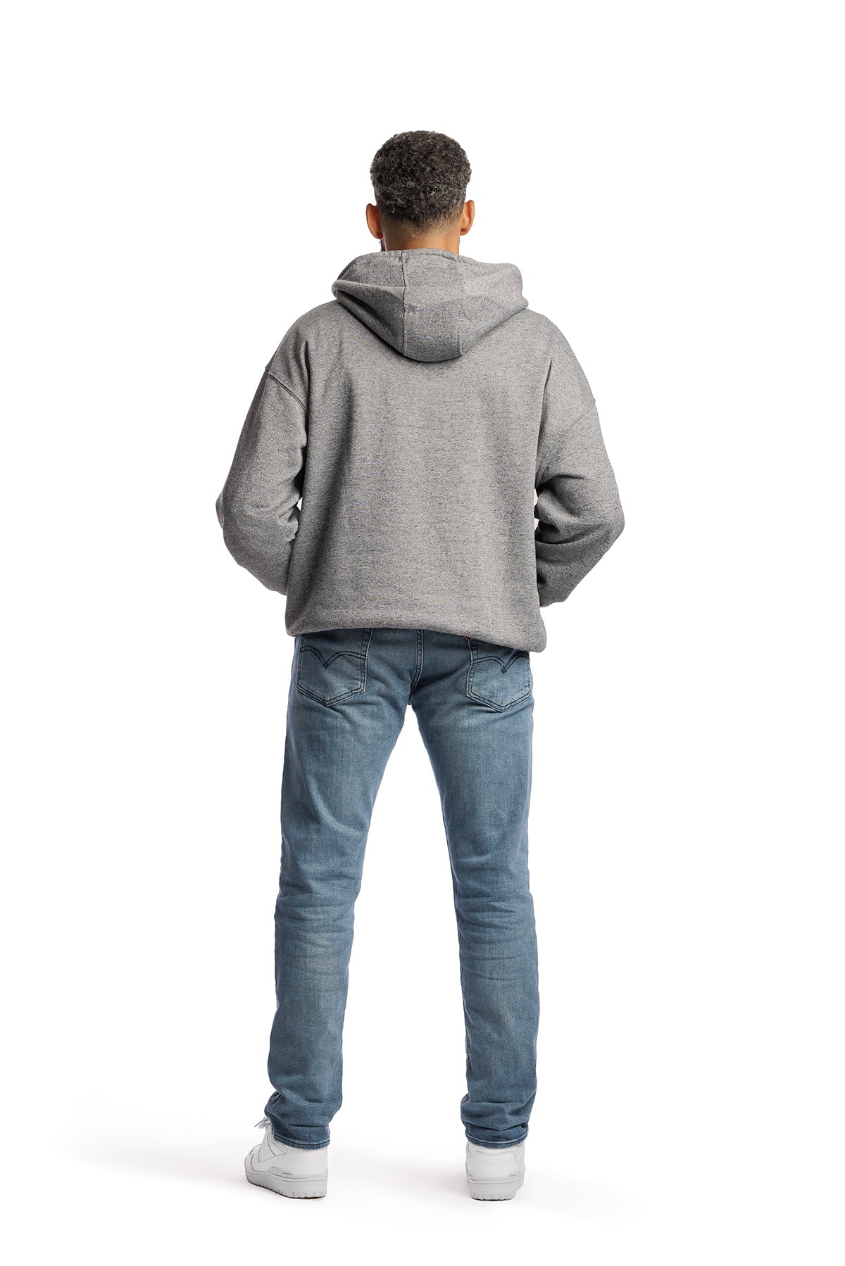 Men’s premium fleece relaxed hoodie in granite