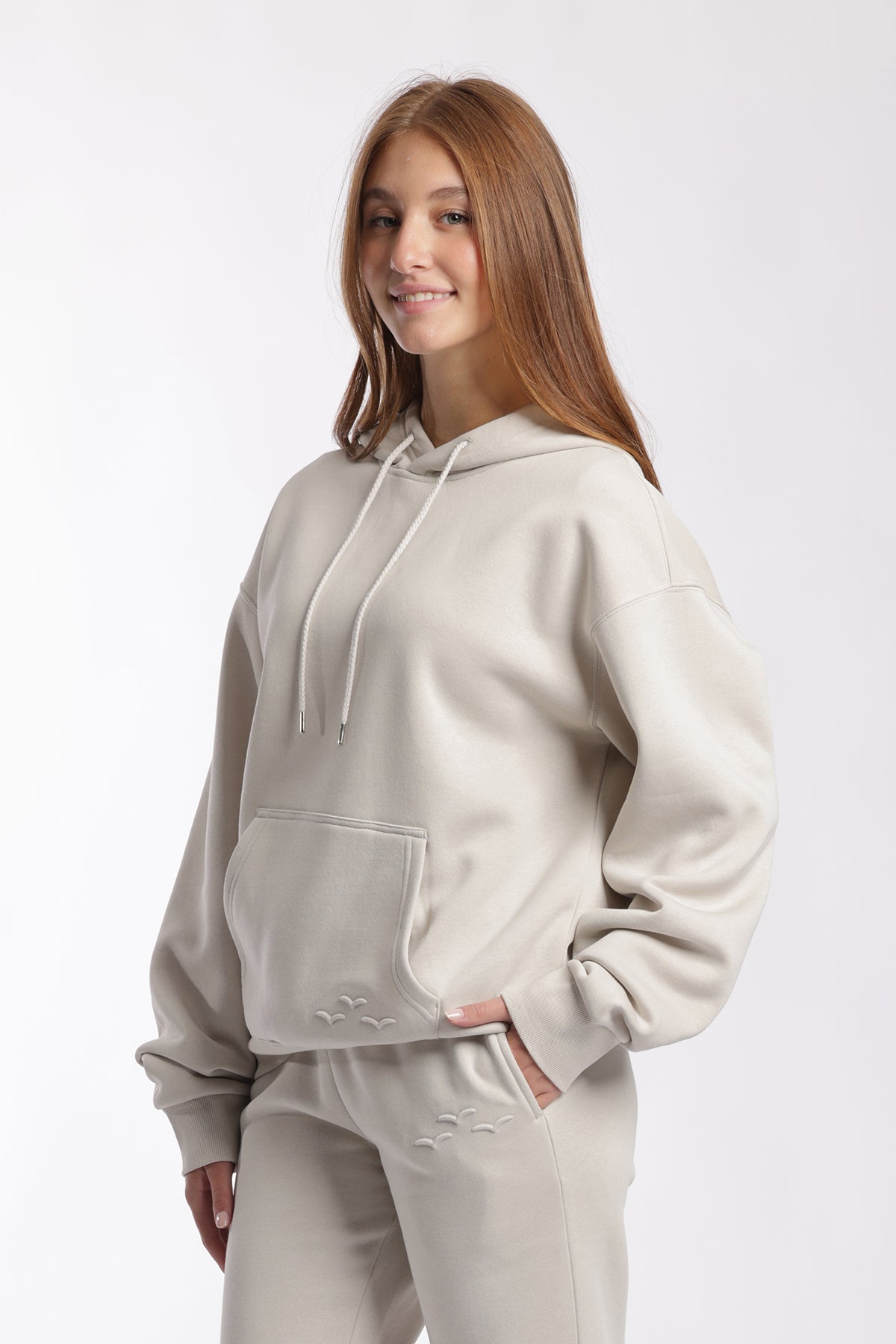 Chlo Relaxed Fit Hoodie in Bone