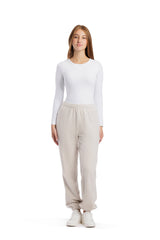 Women's Nova velour relaxed joggers in bone
