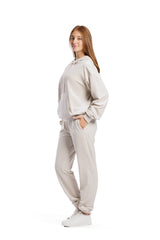 Women’s Chlo double-face velour sweatsuit set in bone