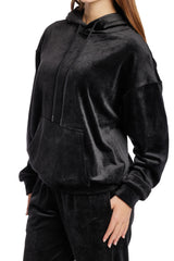 Women’s Chlo double-face velour sweatsuit set in black