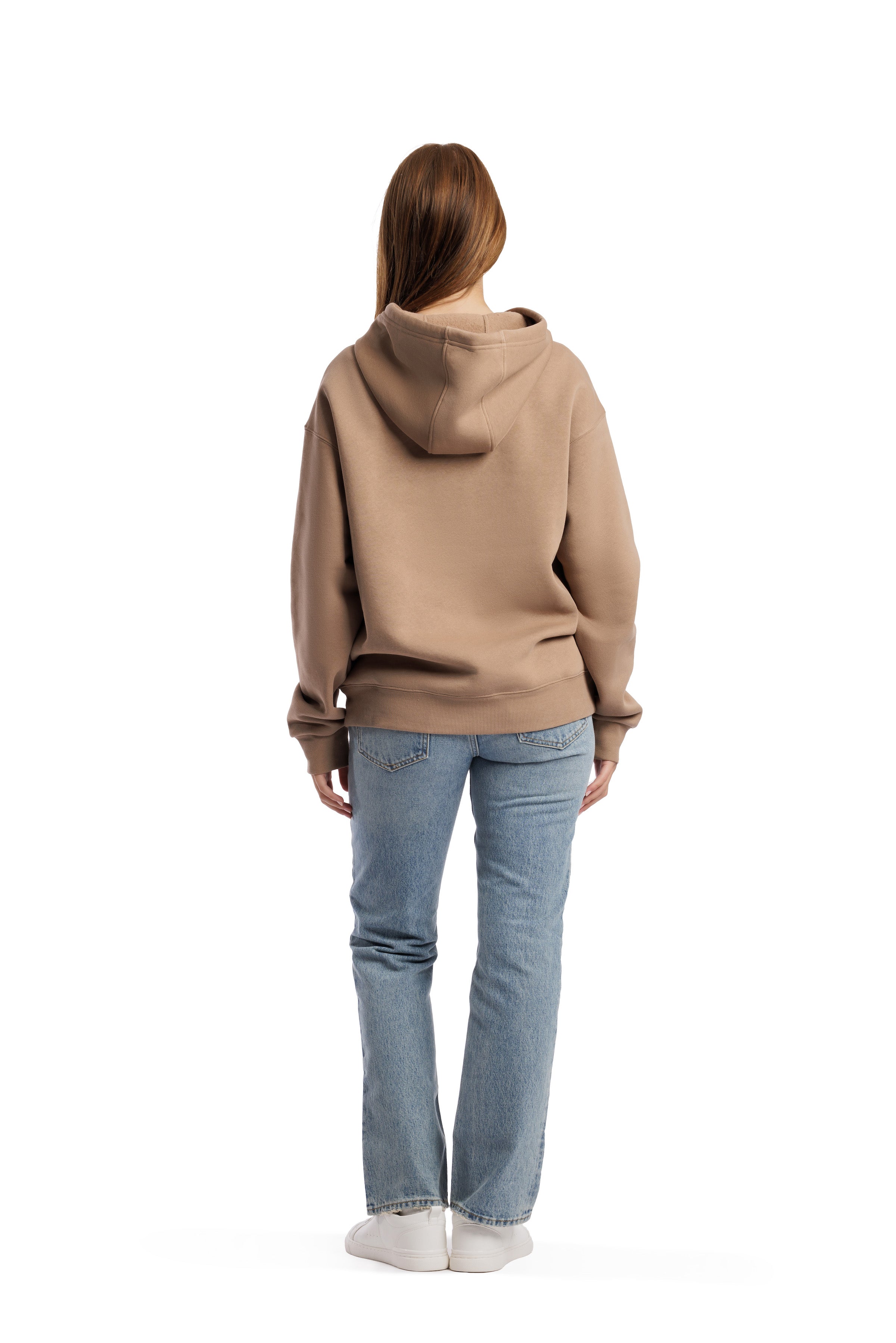 Cheeky relaxed hoodie in camel