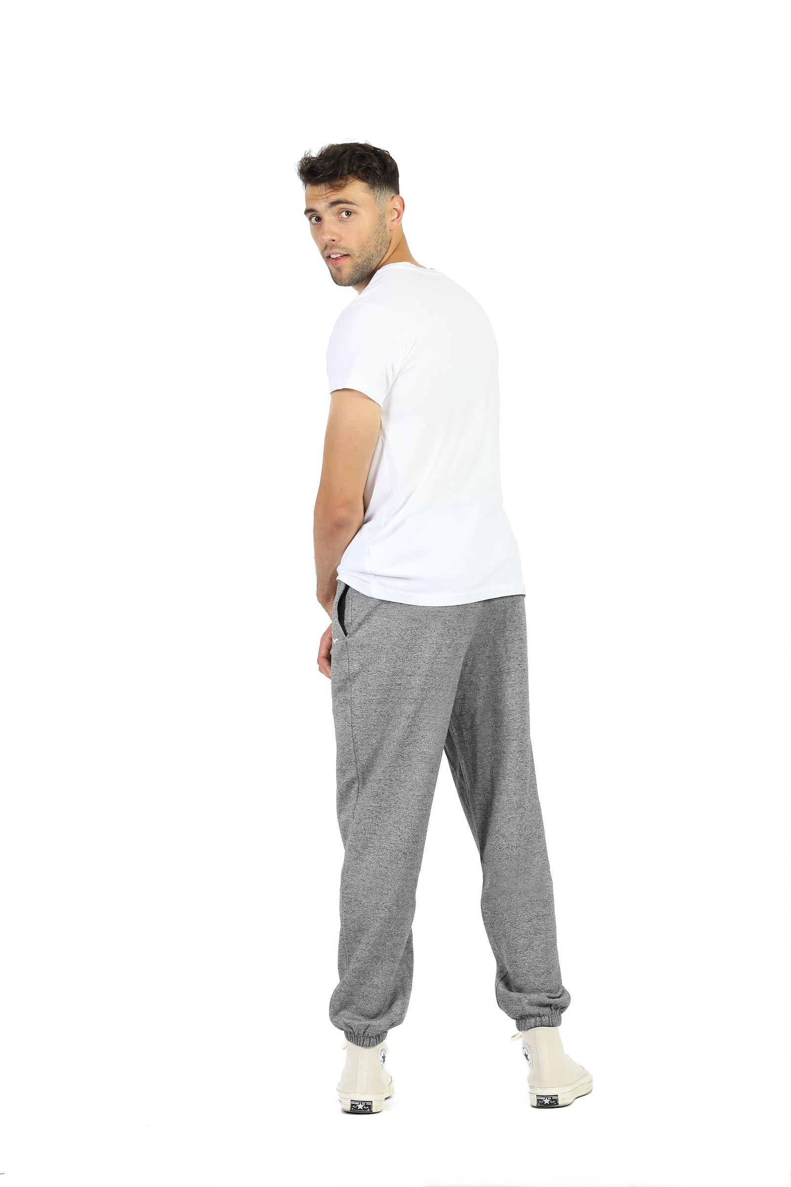 ***WHITE BIRDS*** Premium Fleece Relaxed joggers in Granite