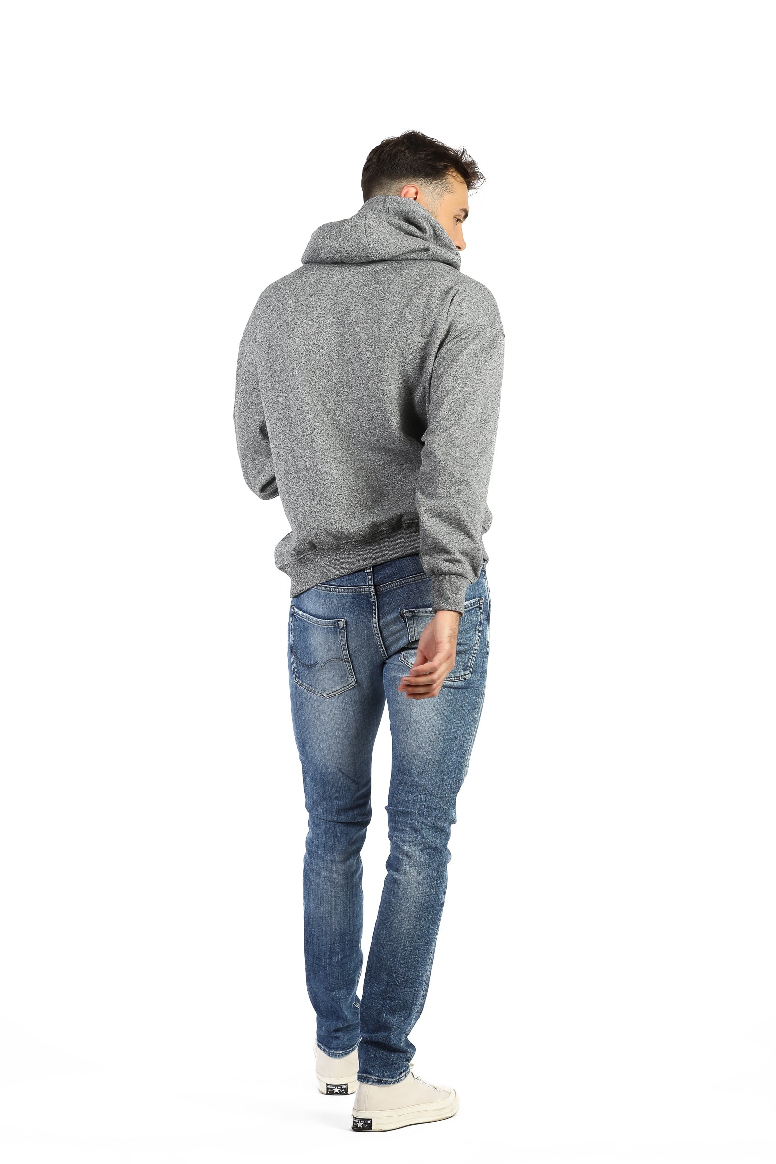 ***WHITE BIRDS*** relaxed fit hoodie in granite