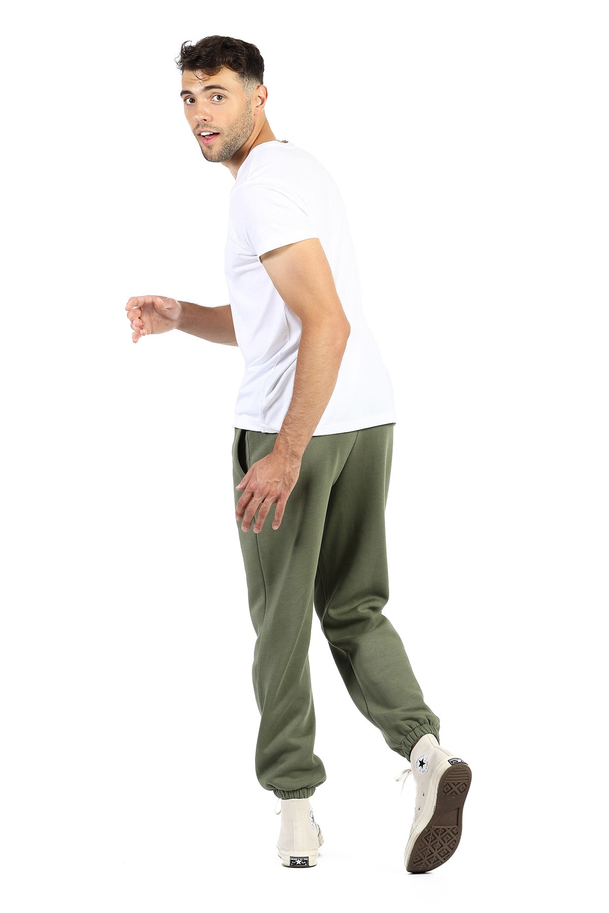 Men’s Premium Fleece Sweatpants in Olive